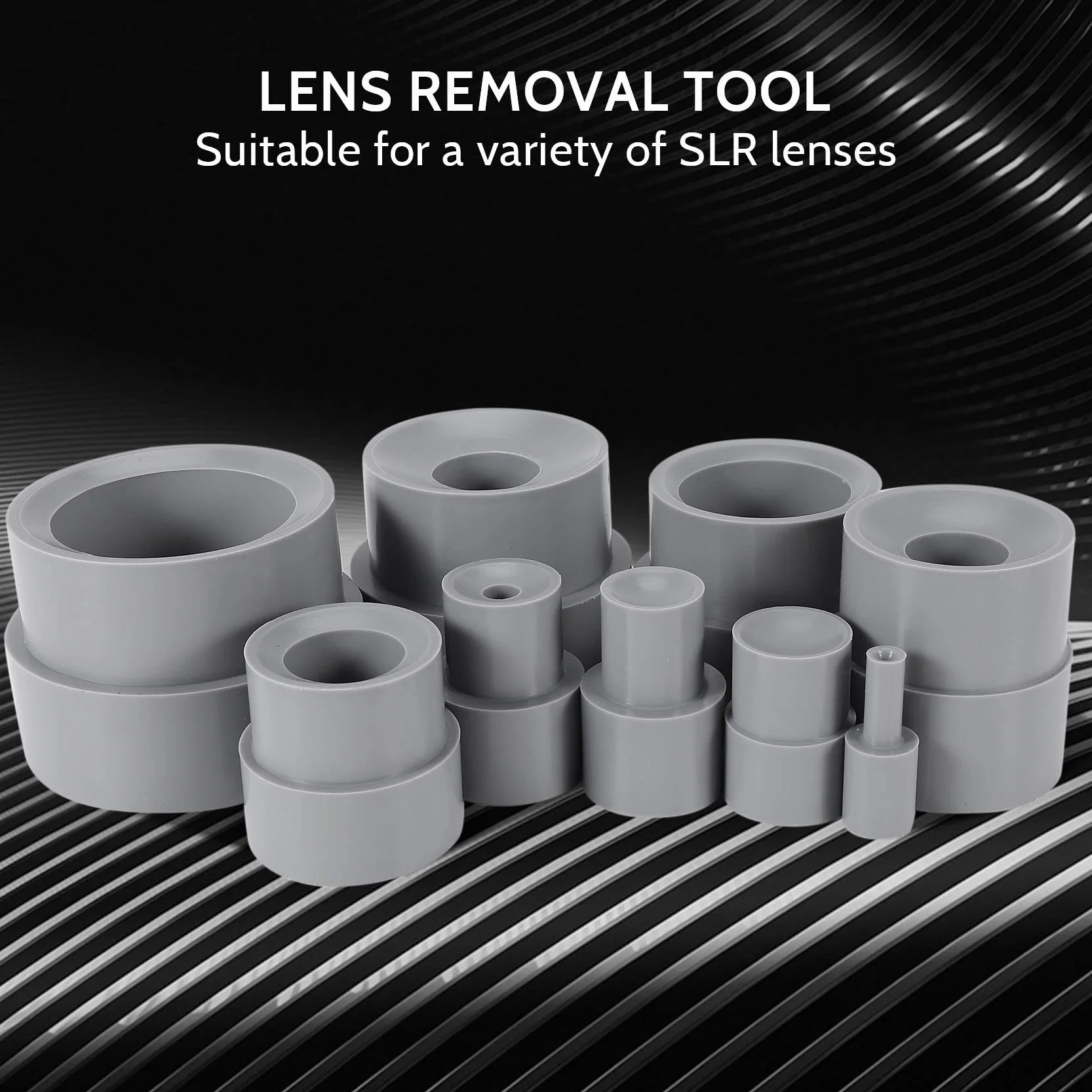 Lot de 9 outils pour la réparation d'objectif pour appareil photo reflex numérique, élimination en caoutchouc, 8-83 mm, accessoires photo studio