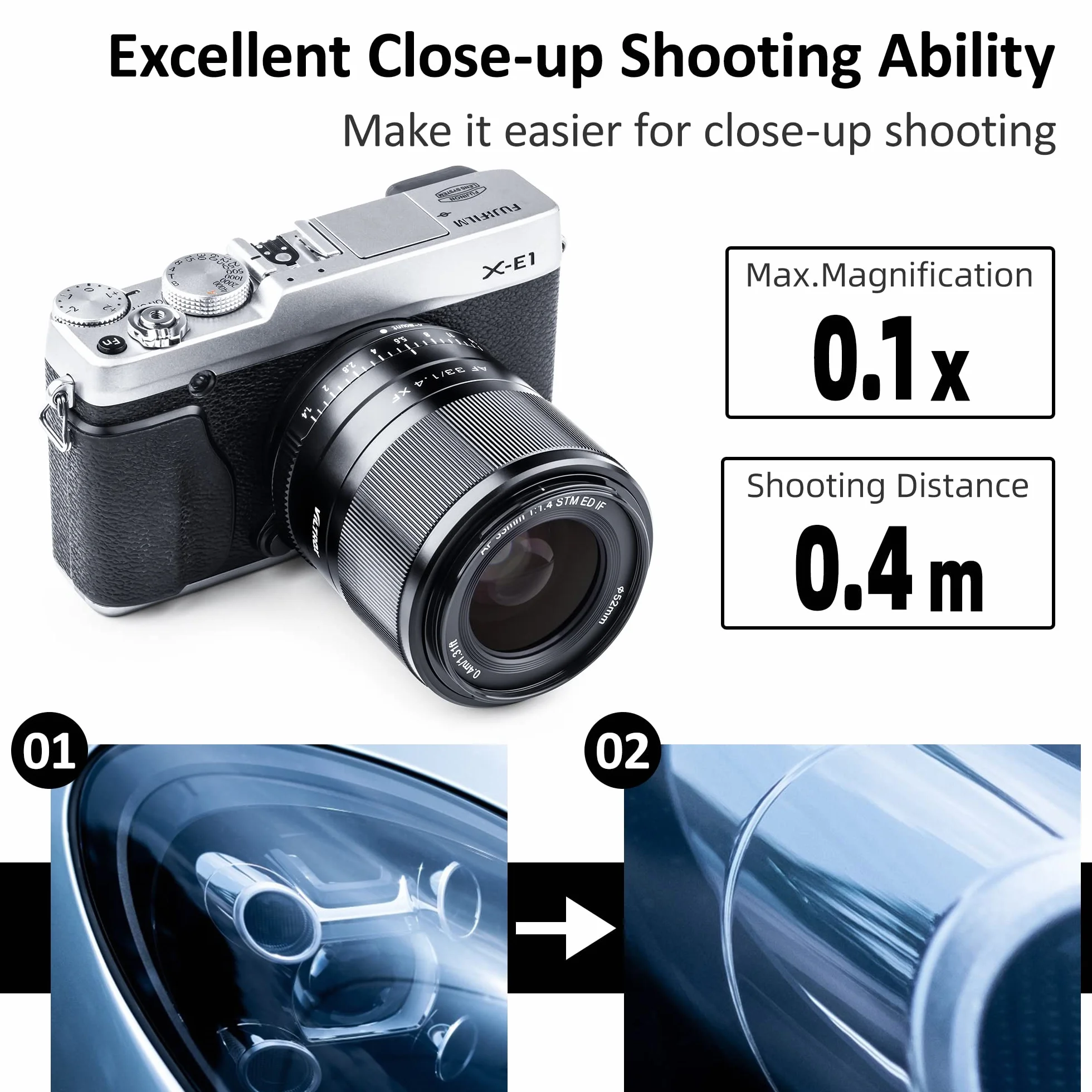 VILTROX Objectif 33 mm F1.4 X-Mount AF pour X-Mount Caméra