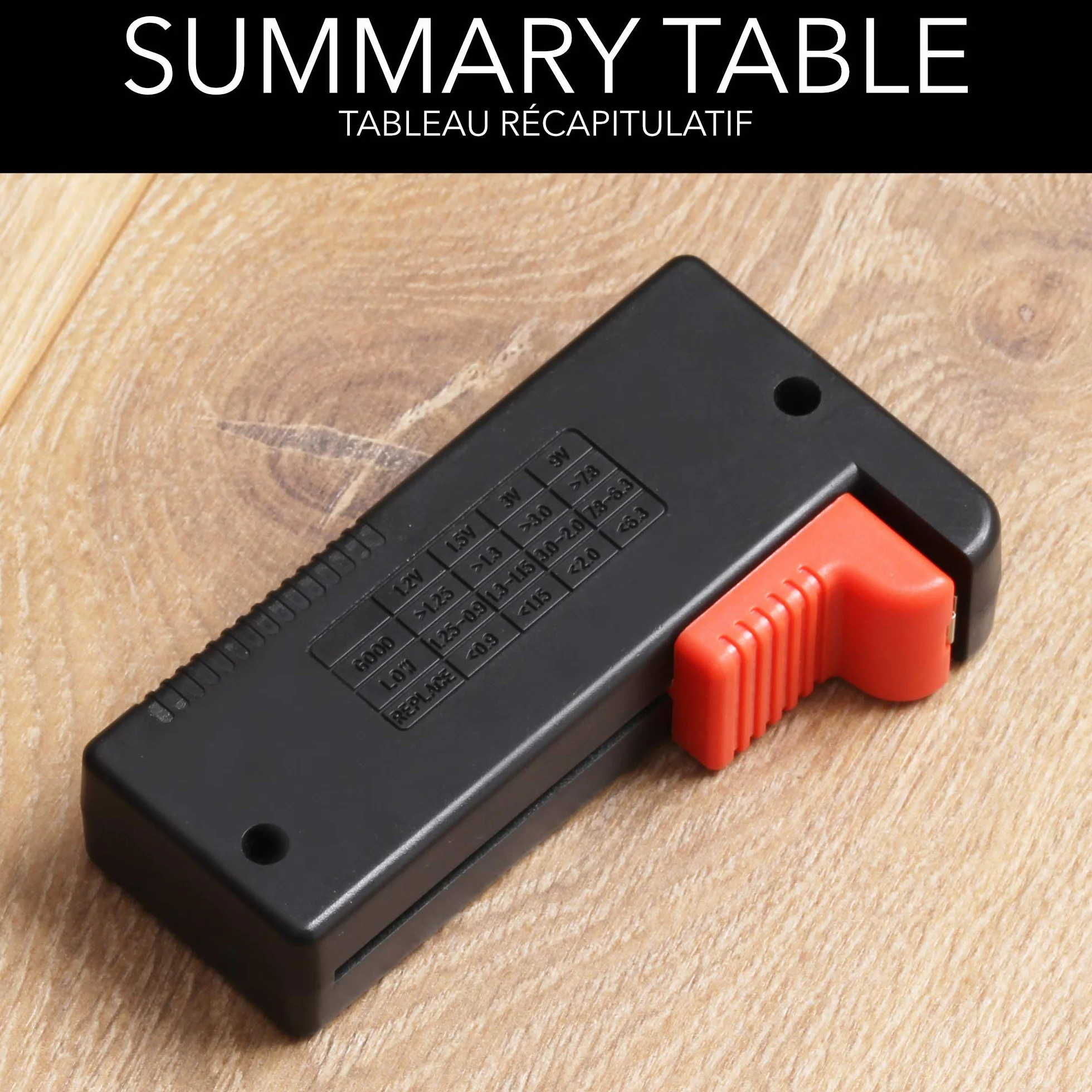 Takit Testeur de Piles Numérique pour AA AAA C D PP3 9V 1.5V Piles Bouton