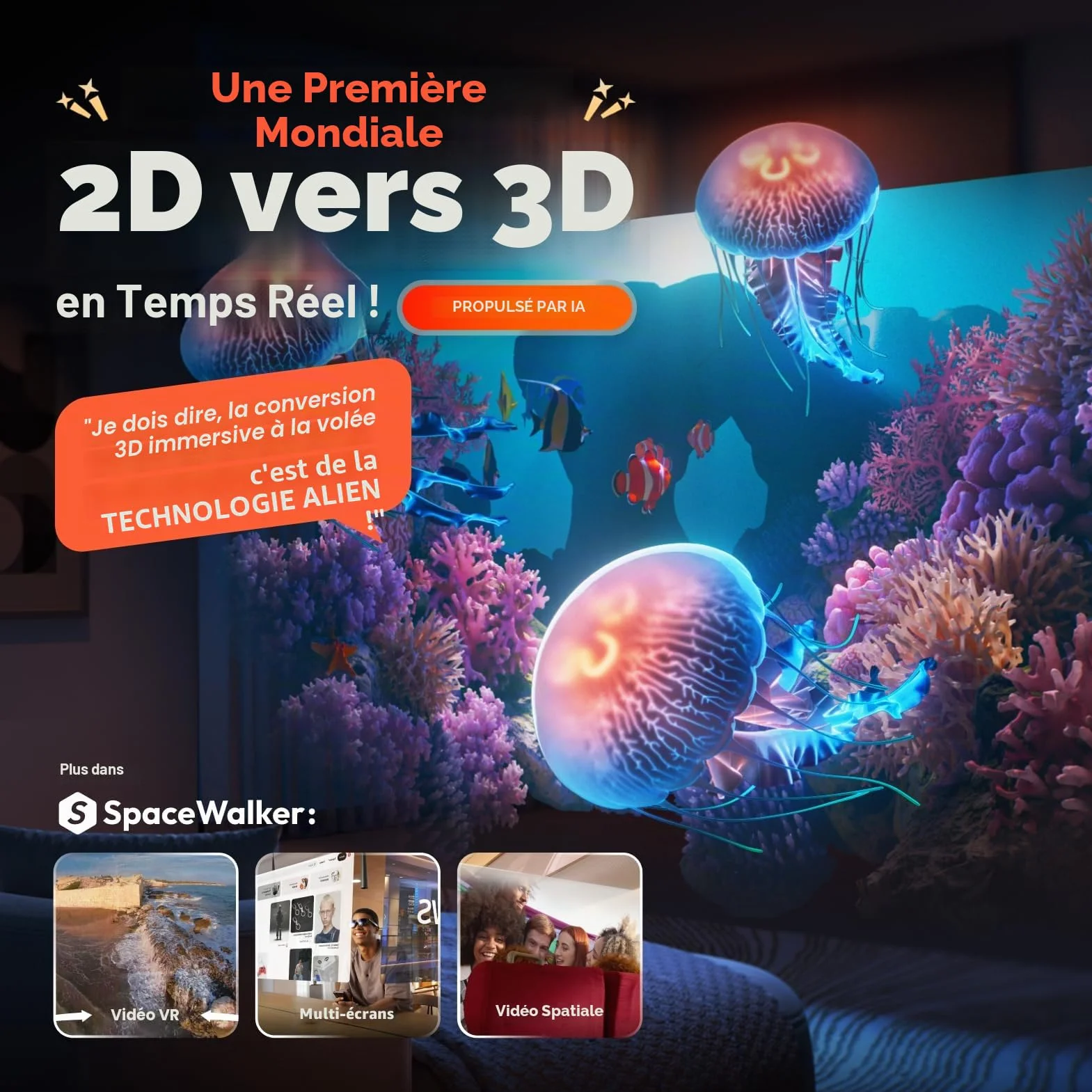 VITURE Lunettes XR/AR Pro, écran 135” 120Hz 1000 nits, Film électrochrome, Audio Harman, compatibles avec iPhone 17/16/15,Android, Mac,PC,Première expérience XR immersive jamais Vue pour la Switch 2