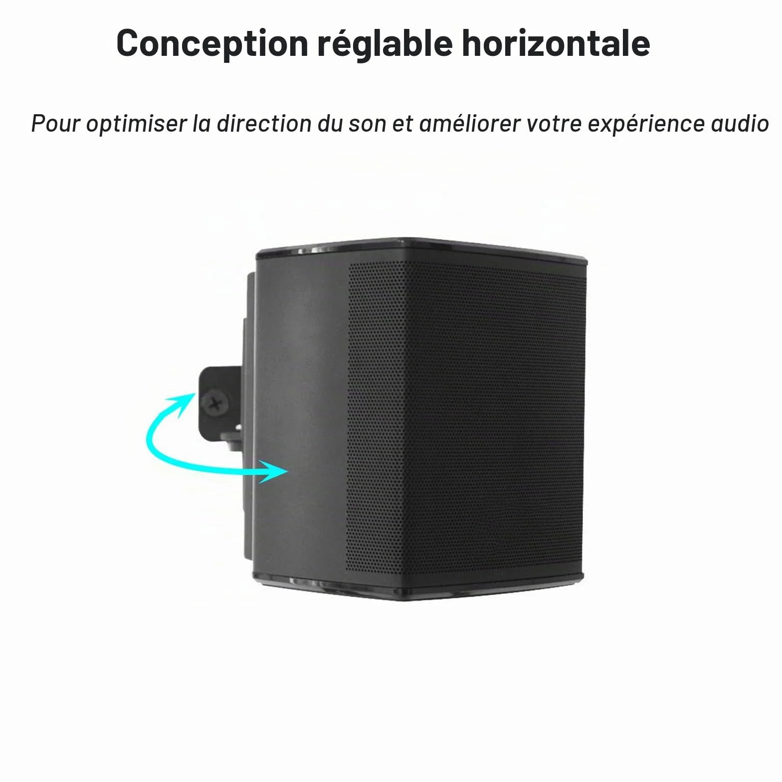 Lot de 2 supports muraux pour haut-parleurs surround sans fil Bose Virtually Invisible 300, noir