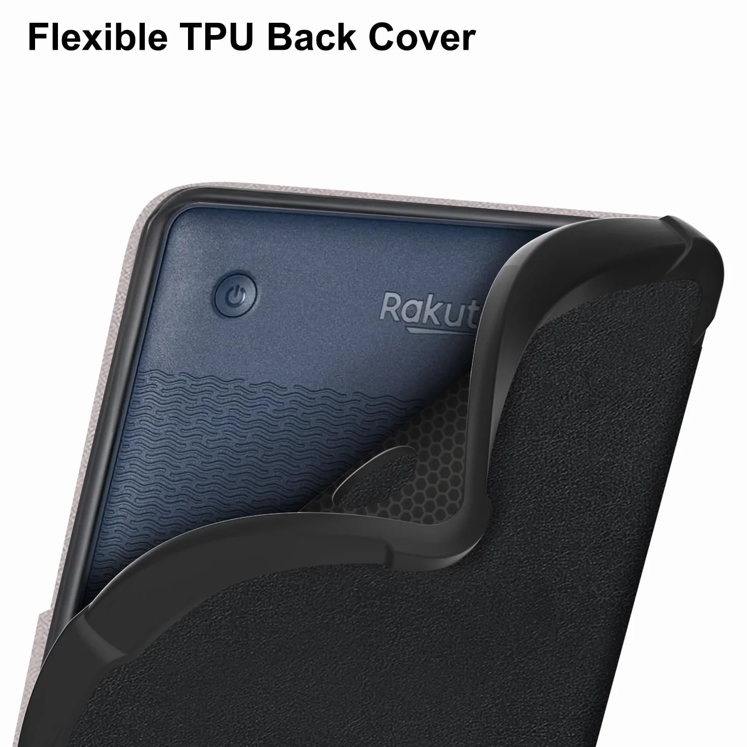 Housse Coque Ultra Fine pour Kobo Clara Colour/2E/BW - Étui Automatique Veille/Réveil avec Dragonne, Noir
