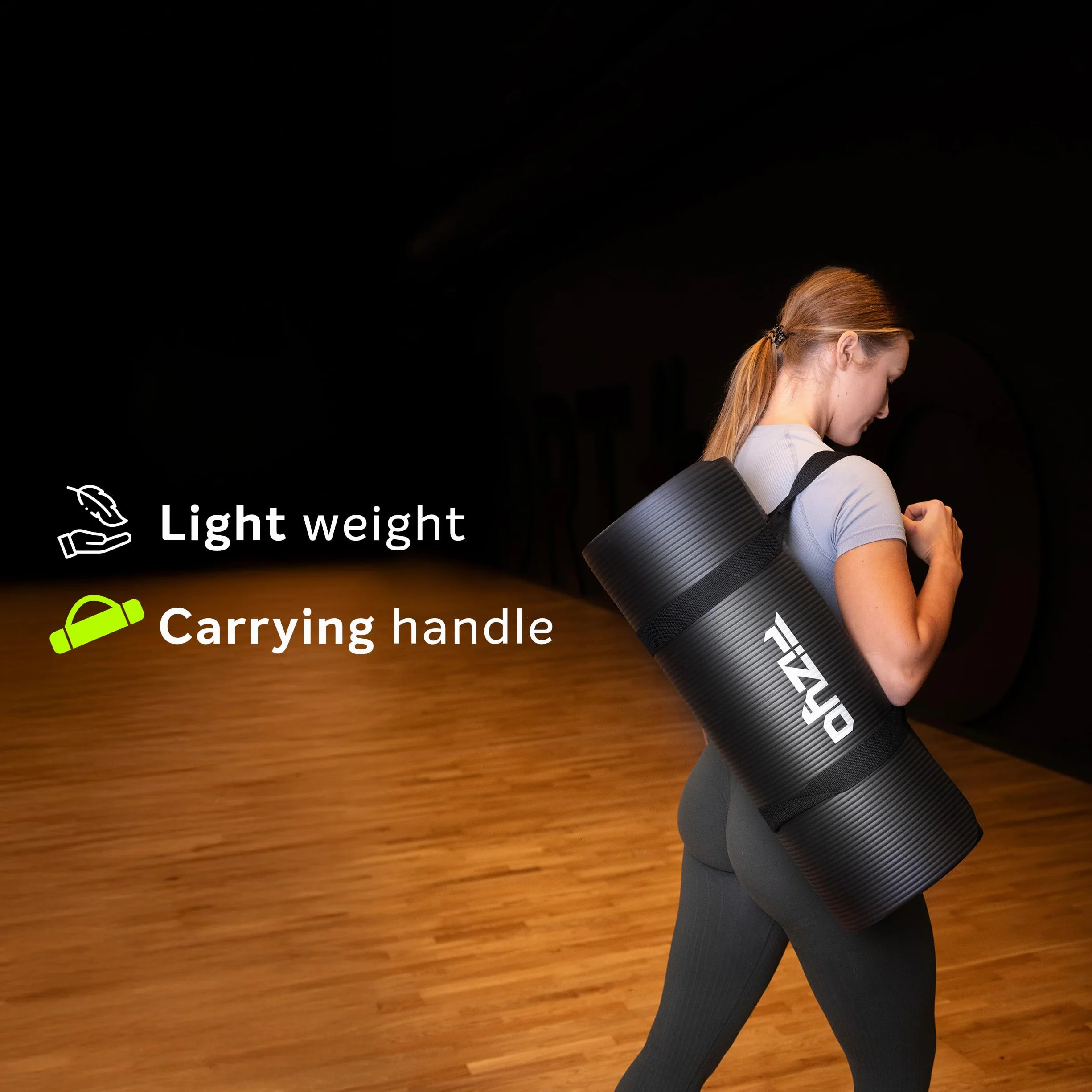 Tapis de yoga Fizyo Mousse NBR antidérapante Caoutchouc Synthétique