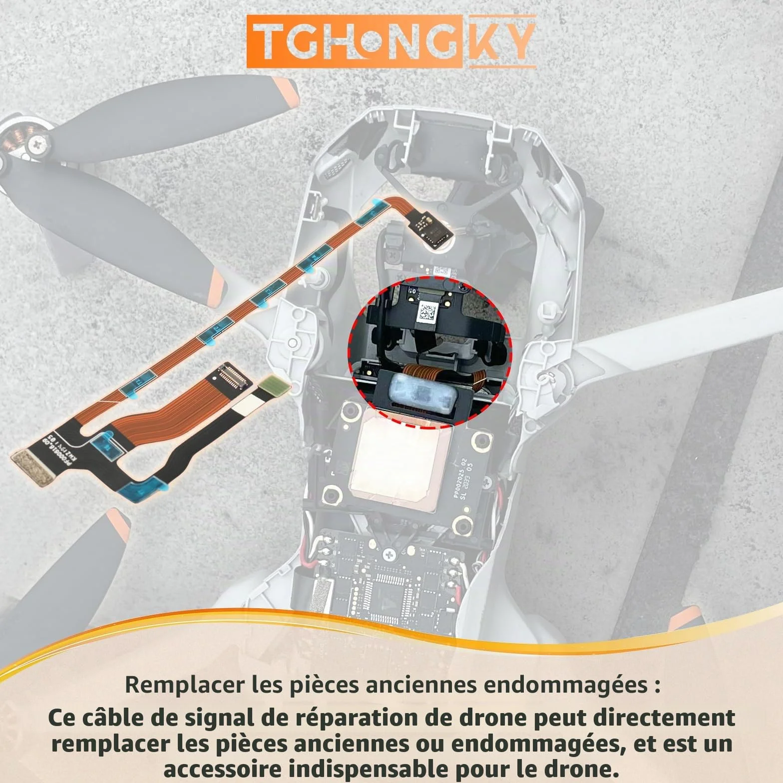 Drone Ruban Plat Signal câble pour DJI Mini/Mini 2/Mavic Mini Câble Ruban de cardan pour DJI Mini 2 SE/Mini SE avec Outils