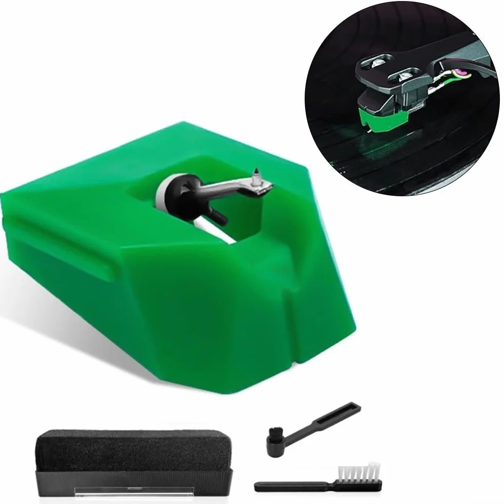 AudioTechnica ATVMN95E Stylet de rechange pour lecteur de disque vinyle AT LP120X avec brosse de nettoyage