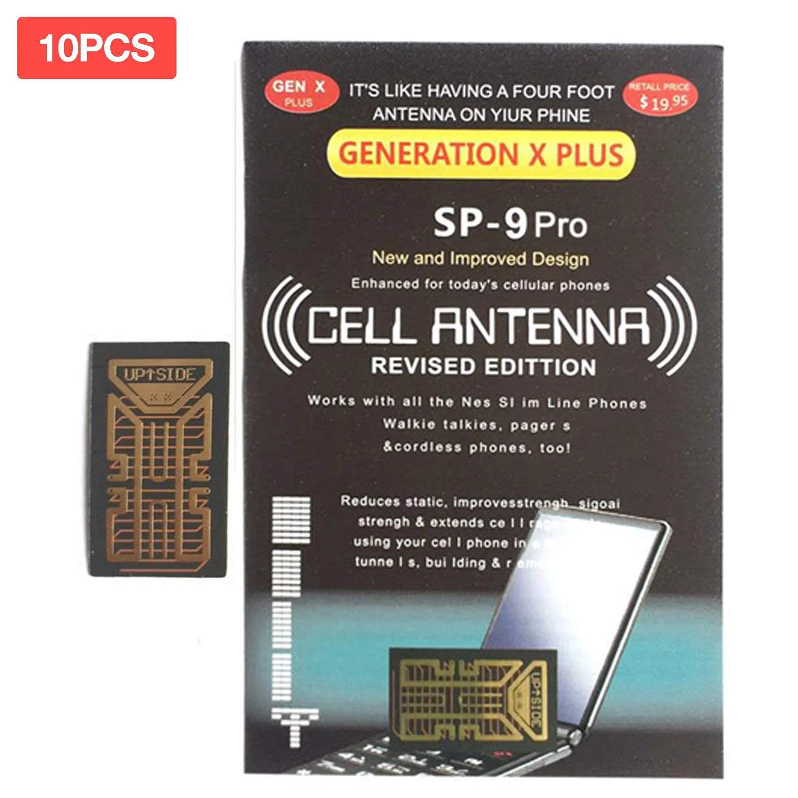Autocollants Signal téléphone Portable,10 Autocollants -9Pro pour Signal téléphone Portable | Amplificateur d'antenne d'amélioration du Signal réseau