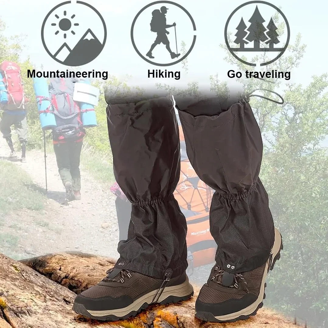 Guêtres de Randonnée Imperméables et Respirantes Réglables Hommes Femmes Ski Montagne Outdoor