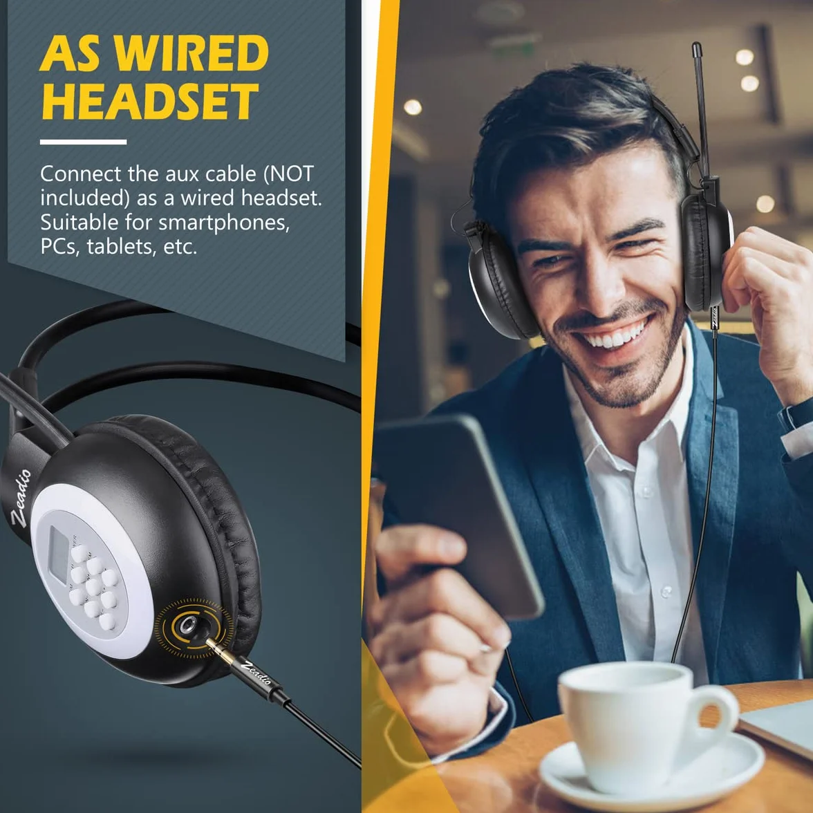 Zeadio Casque Radio FM Portable Stéréo Récepteur pour Marche Jogging Travail