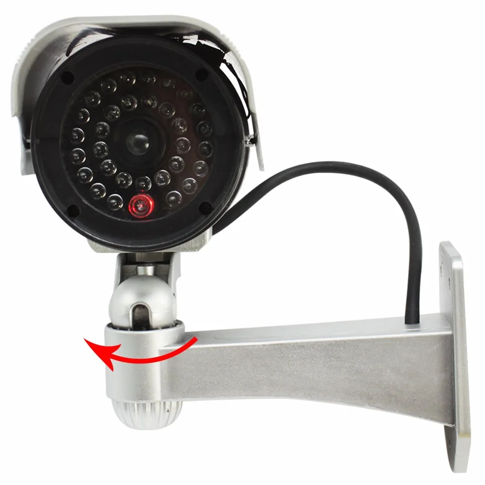 com-four® 2X Caméra factice pour l'extérieur - caméra factice avec Support Mural - Camera Exterieur - Camera factice (02 pièces)