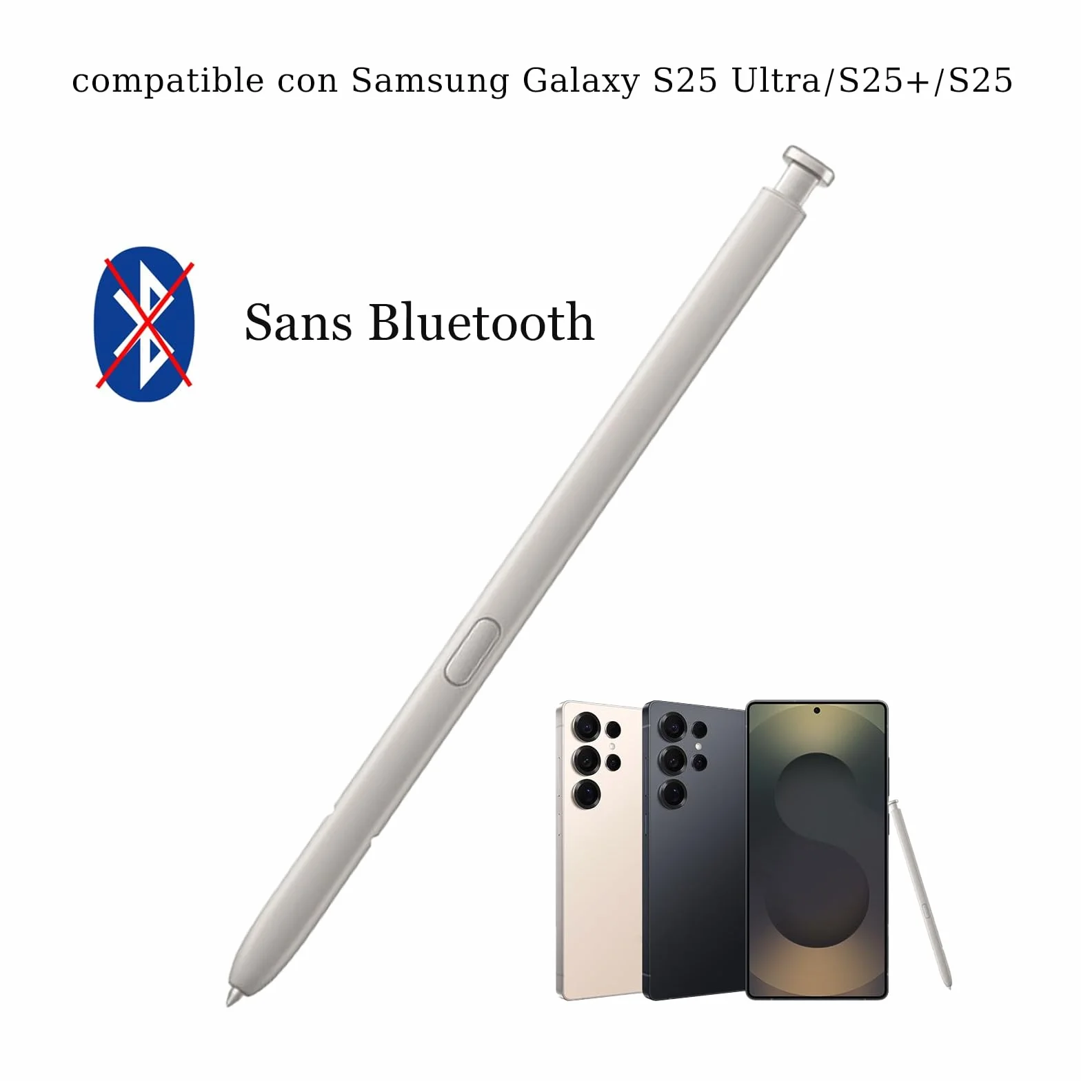 2 Pièces Galaxy S25 Ultra S Stylet de Remplacement pour Samsung Galaxy S25 Ultra S Pen pour remplacer Samsung S25 Ultra Stylus EJ-PS938,Gris