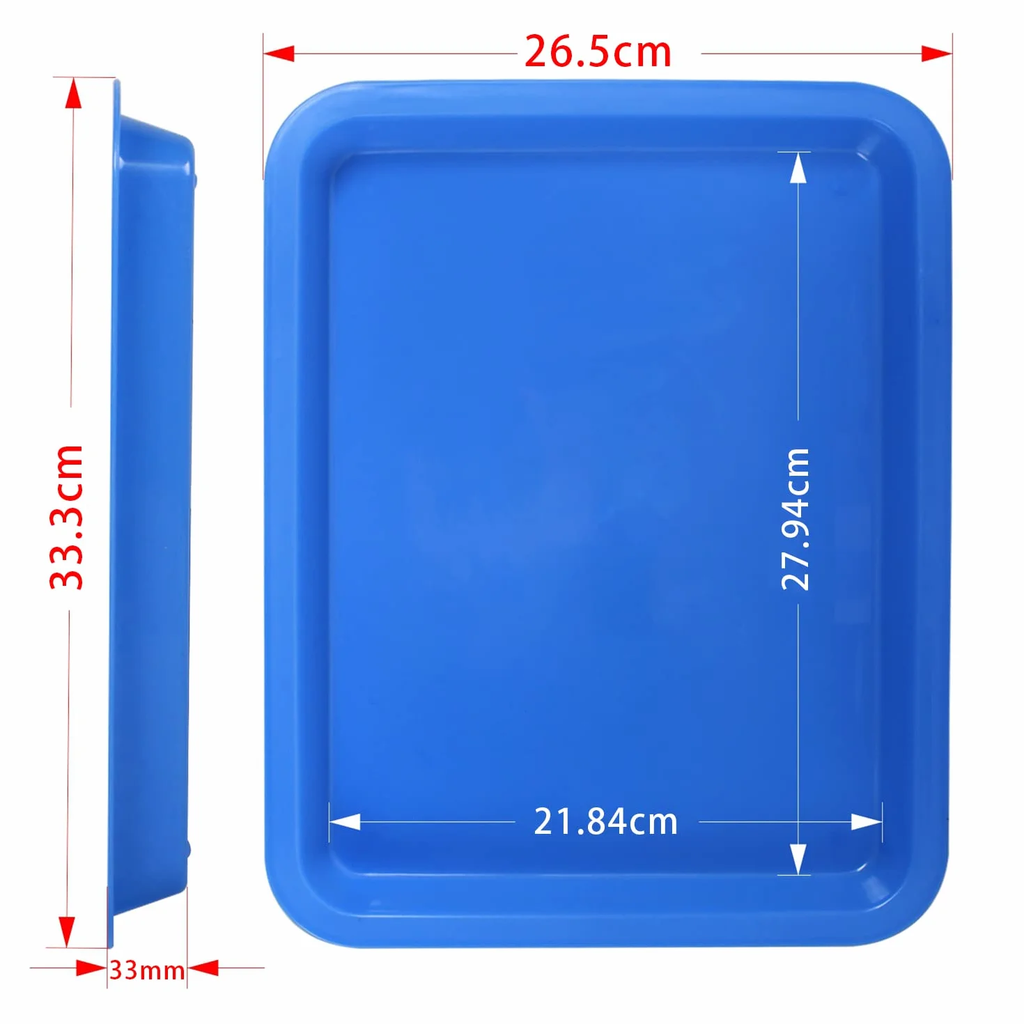 Ensemble de 3 Plateaux de développement de Papier Photo de Film d'impression de Chambre Noire pour la Fixation de développement de Cyanotype 8x10
