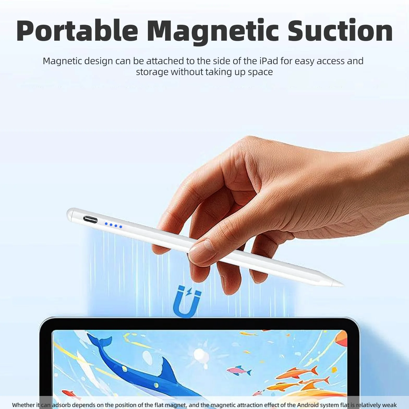 Stylet pour iPad 2018-2026, Précision de Pixe, Reject de Paume, Détection d'inclinaison, Pencil Charge Rapide, Compatible avec iPad 11/10/9/8/7/6/A16, Mini 7/6/5/4, Air M4/M3/M2, Pro M5/M4 13/12.9/11″