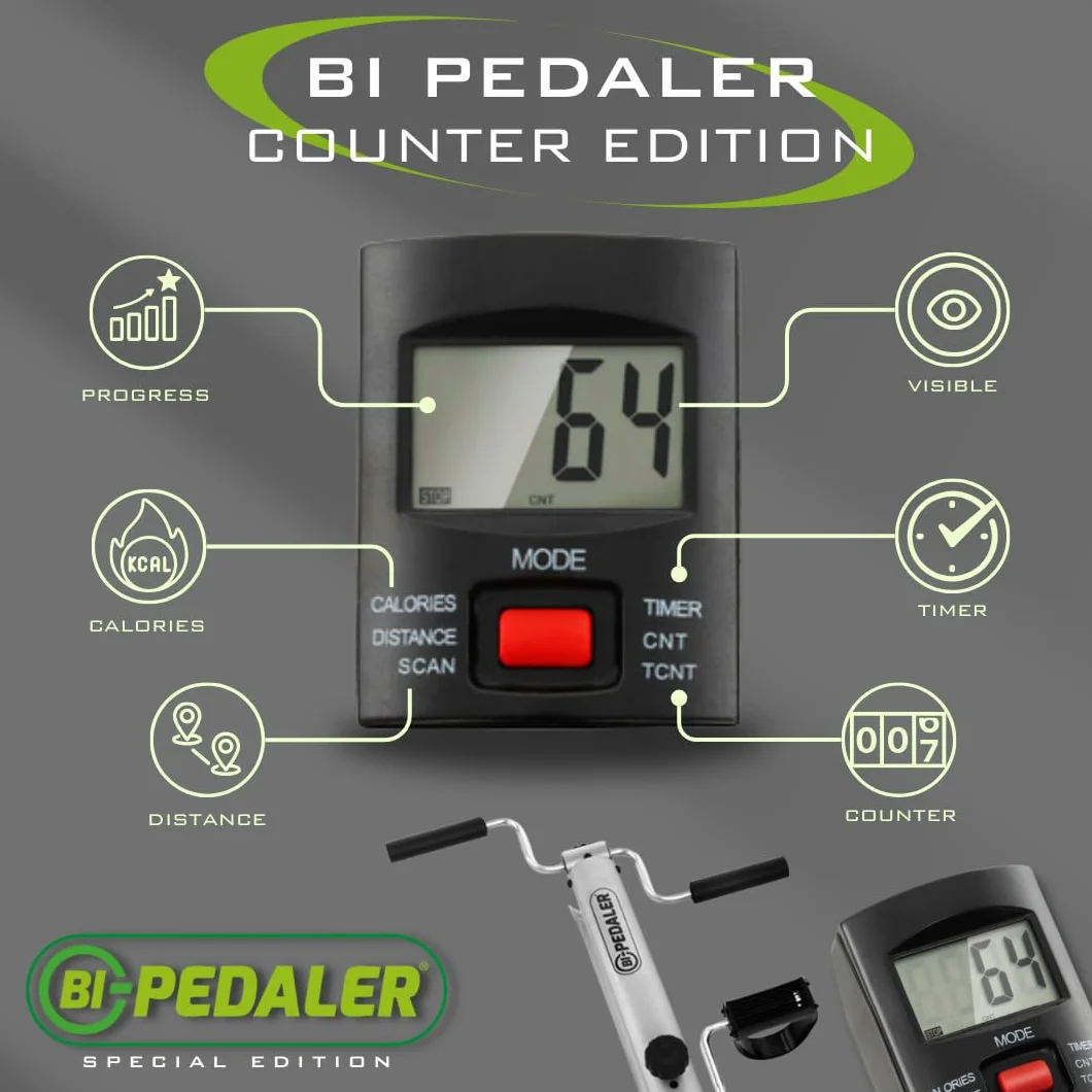 Bi Pedaler Original Vélo d'entraînement Pliable Double Action 6 Hauteurs Exercice Bras Jambes