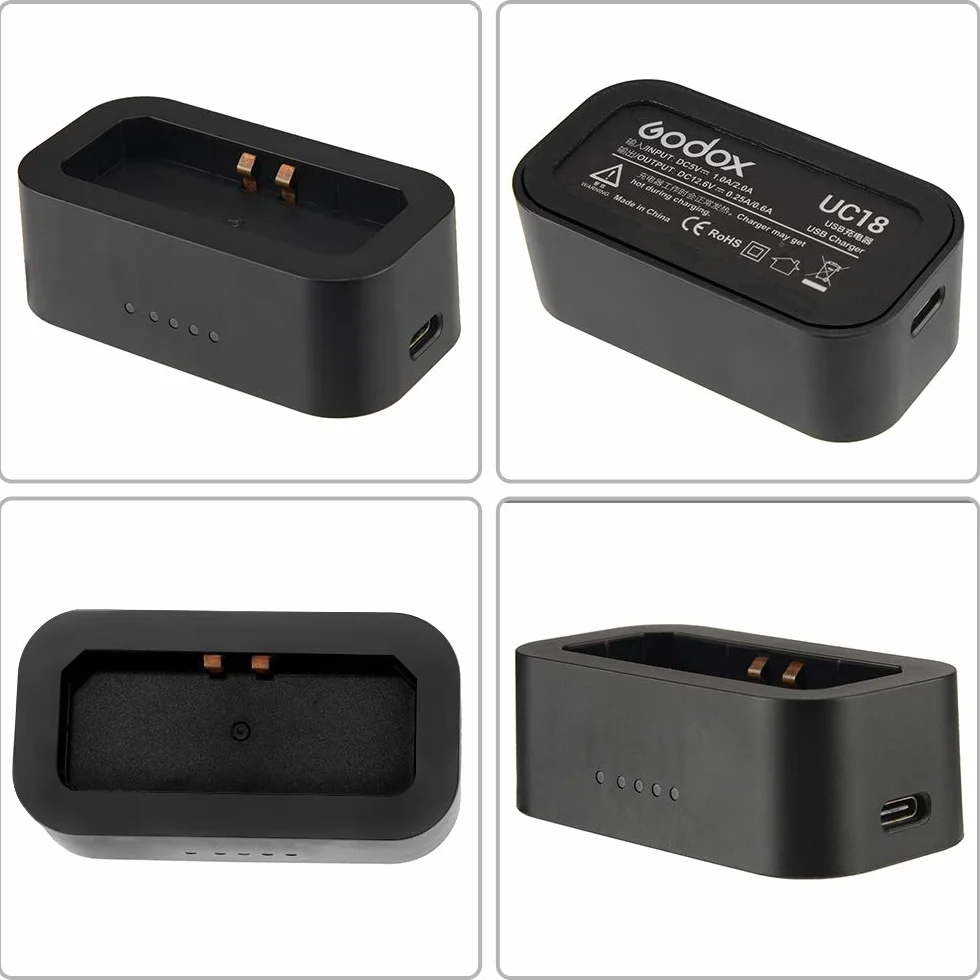 GODOX UC-18 Chargeur Secteur pour Batterie Rechargeable Godox Ving V860II (UC18)