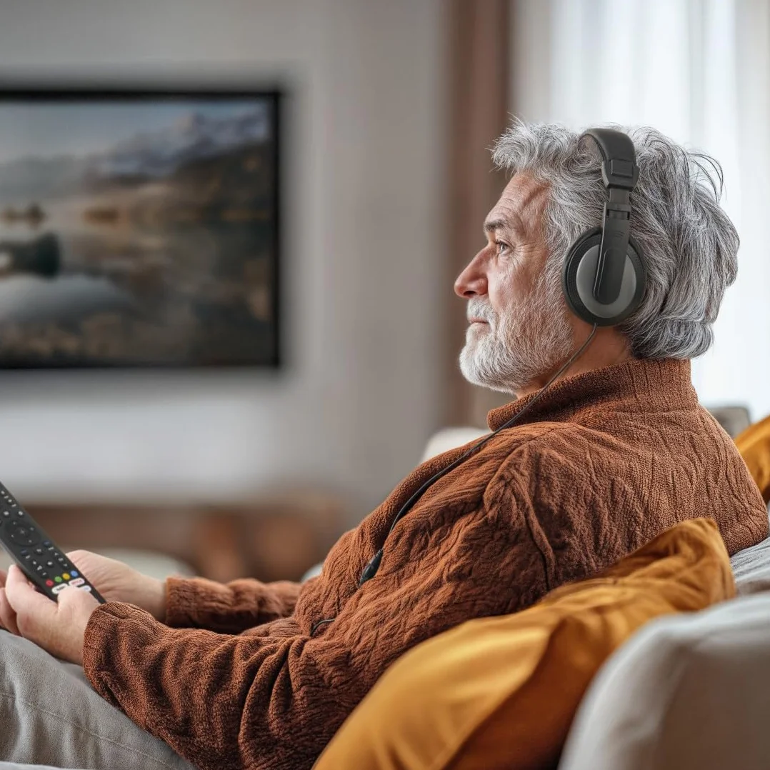 Hama Casque TV Filaire 6m ShellTV II, Circum-aural, Câble Extra-Long, Réglage du Volume Intégré, Jack 3.5 mm, Adaptateur Jack 6.35mm Inclus Plaqués Or, Idéal Hi-FI et Télévision, Noir