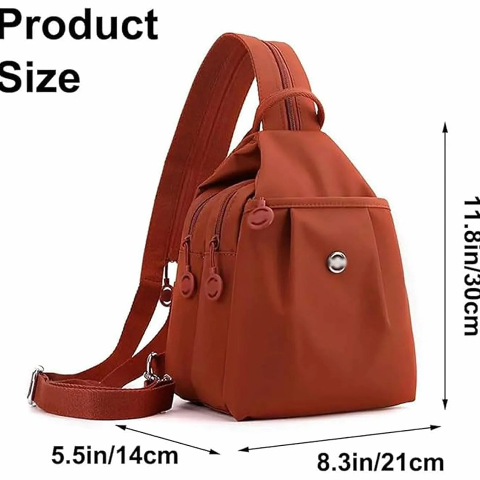 Mini Sac à Dos 3 en 1 Antivol Femmes Grande Capacité Oxford Bordeaux