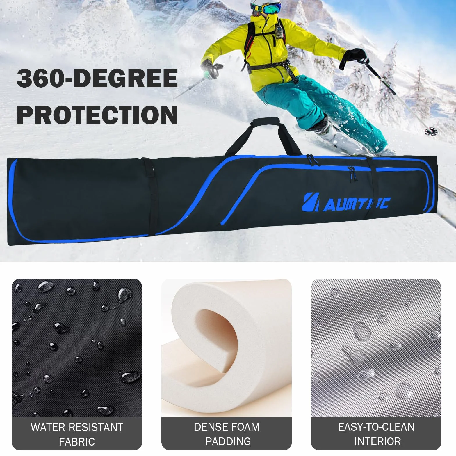 Sacs de Snowboard rembourré Sac de Voyage pour Ski AUMTISC