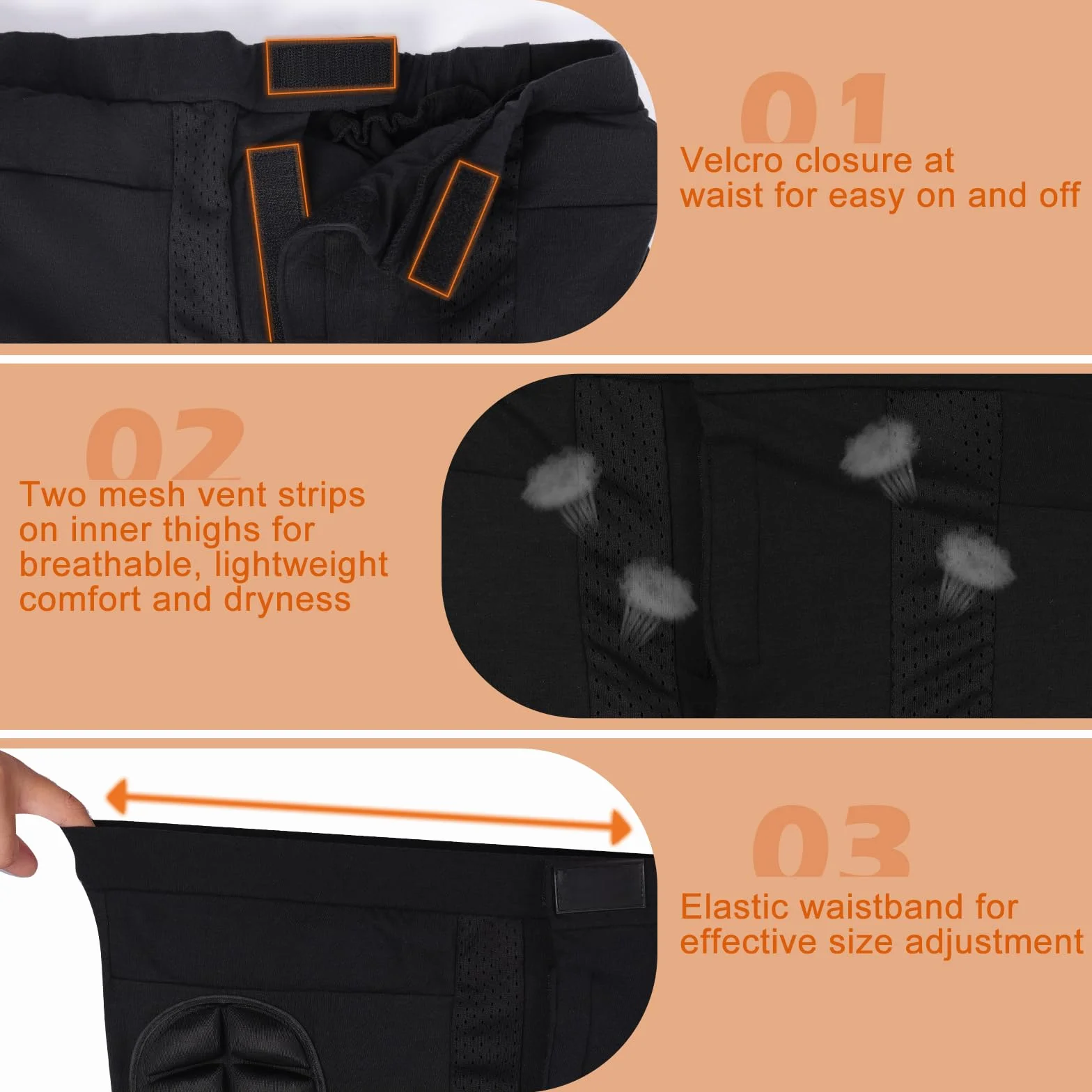 Short de Protection Rembourré en EVA 3D, Protection Hip Pad Pantalon, Résistants aux Chocs pour Skateboard, Snowboard, Patinage, Cyclisme