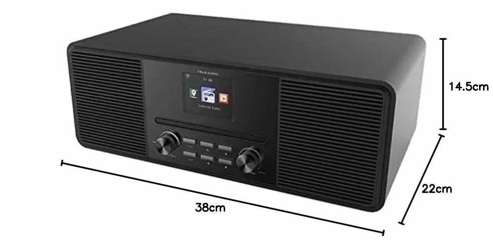 Radio Internet stéréo 20 W avec lecteur CD/DAB+/FM/bluetooth IRS-680 - Noir [VR-Radio]