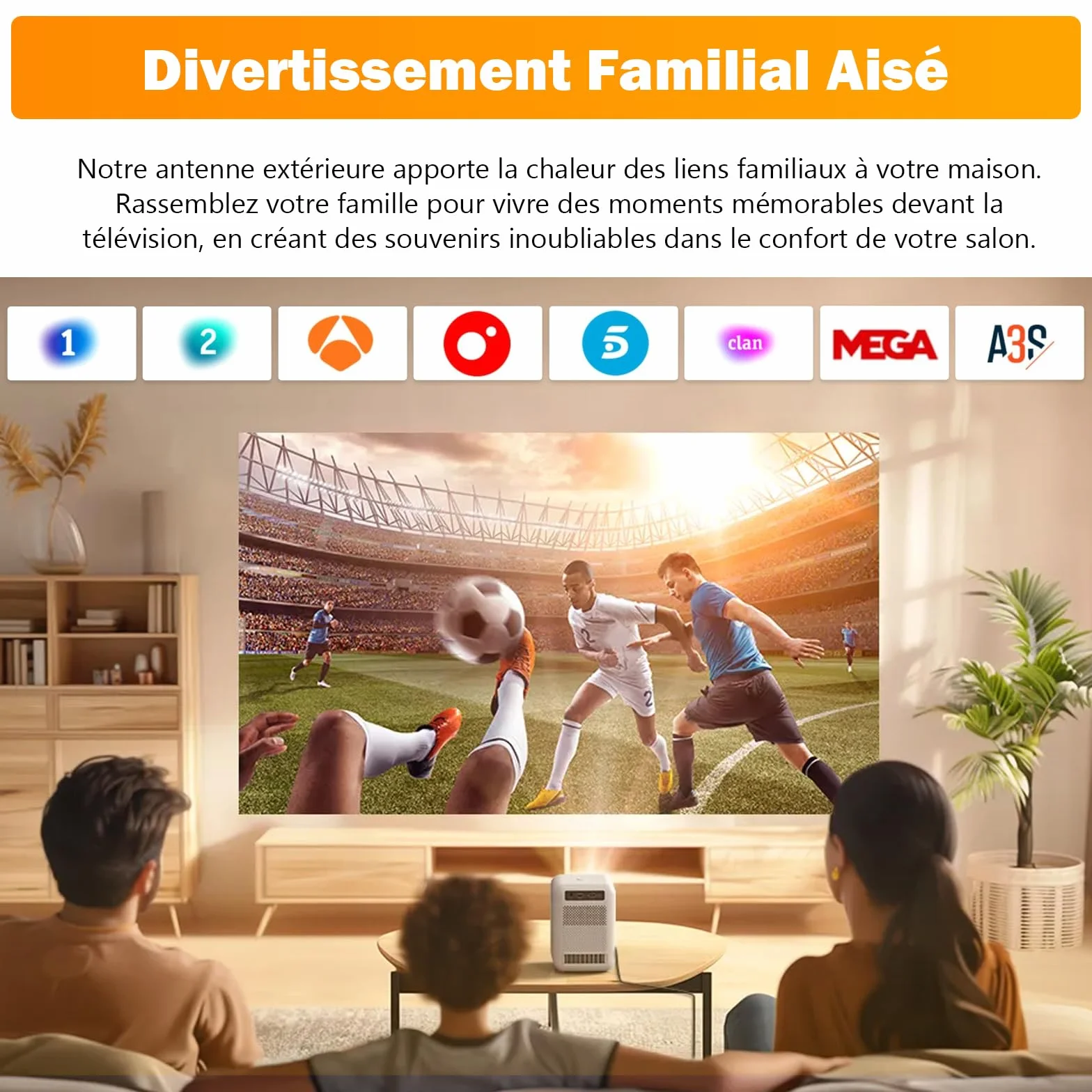 Antenne TV Extérieure Yagi 6 Éléments – Antenne Râteau TNT HD 4K Longue Portée, Réception TV Puissante et Stable, Compatible DVB-T/T2, Antenne Anti-Intempéries avec Câble Coaxial 10 m