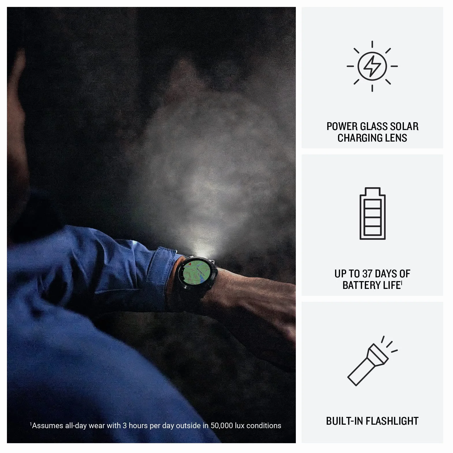 Garmin fēnix 7X Pro Solar Montre GPS Multisports connectée Boîtier 51 mm Bracelet Noir