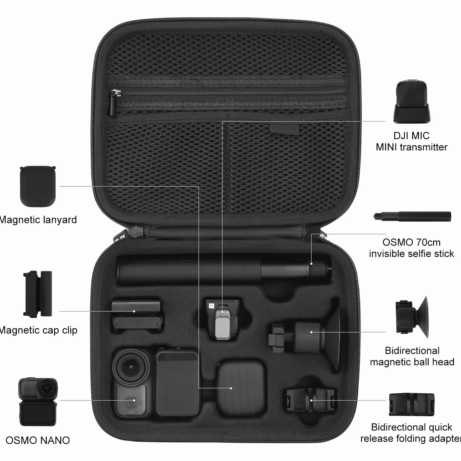 Étui de Transport Sac pour DJI Osmo Nano, Accessoires de Voyage pour Caméra Protection