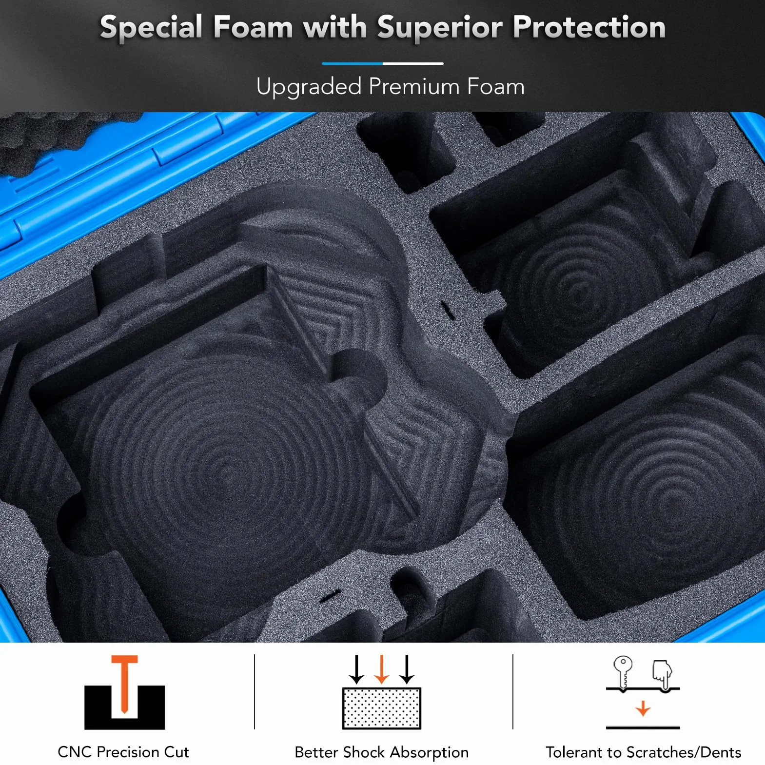 Lykus Titan AT200 Mallette Valise Sac Case pour DJI Avata 2,Goggles 3,RC Motion 3 et FPV télécommande 3, Prend en Charge jusqu'à 7 Batteries [Valise Uniquement]