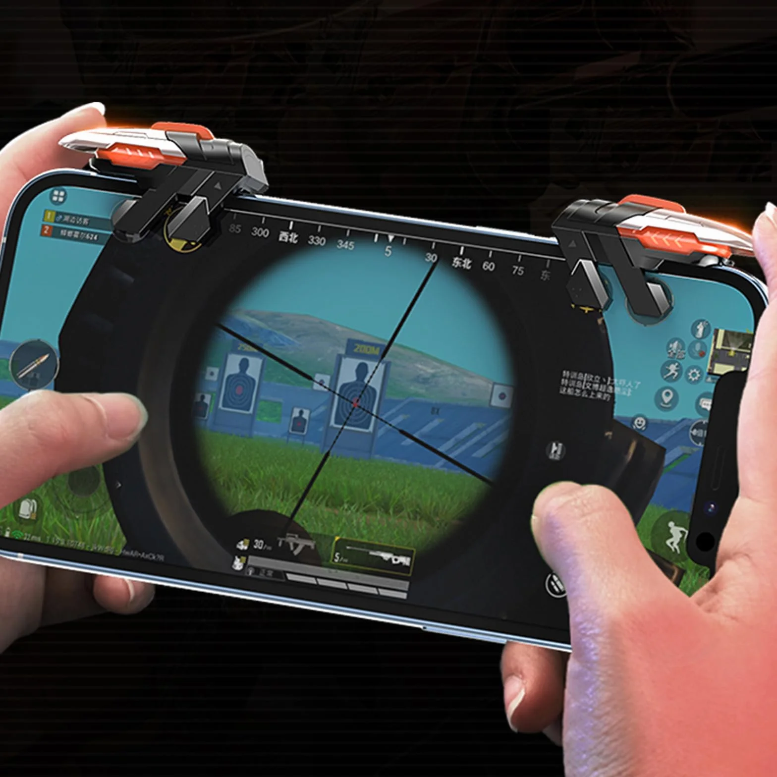 Manette de jeu mobile pour téléphone portable PUBG Call of Duty compatible avec iPhone iOS Android Smartphone