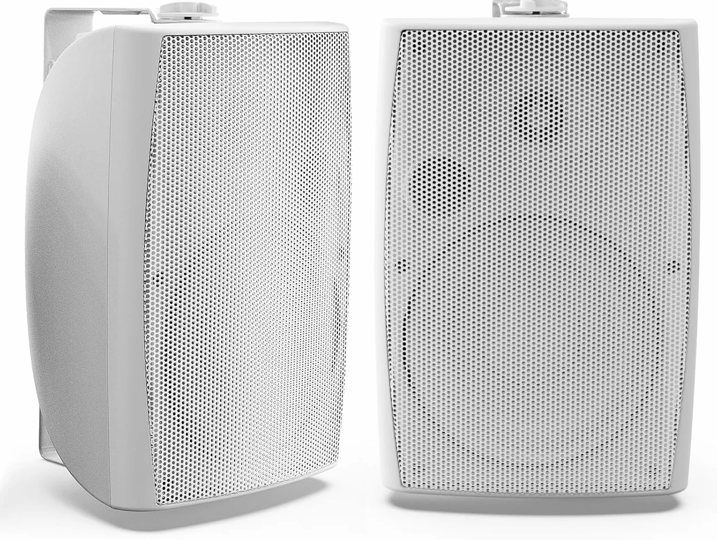 Herdio 8 Pouces 600W Haut-Parleur Bluetooth extérieur, étanche Enceintes d'extérieur, Haut-Parleur Mural résistant avec Paire TWS | Convient aux Grands espaces (Blanc)