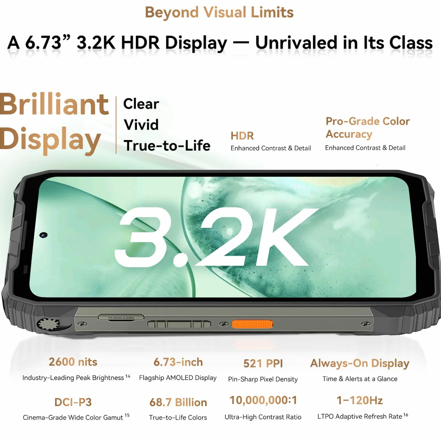 Blackview XPLORE 2 Projecteur Smartphone Incassable 6.73" 3.2K HDR Écran 48GB+1TB IP68 20000mAh