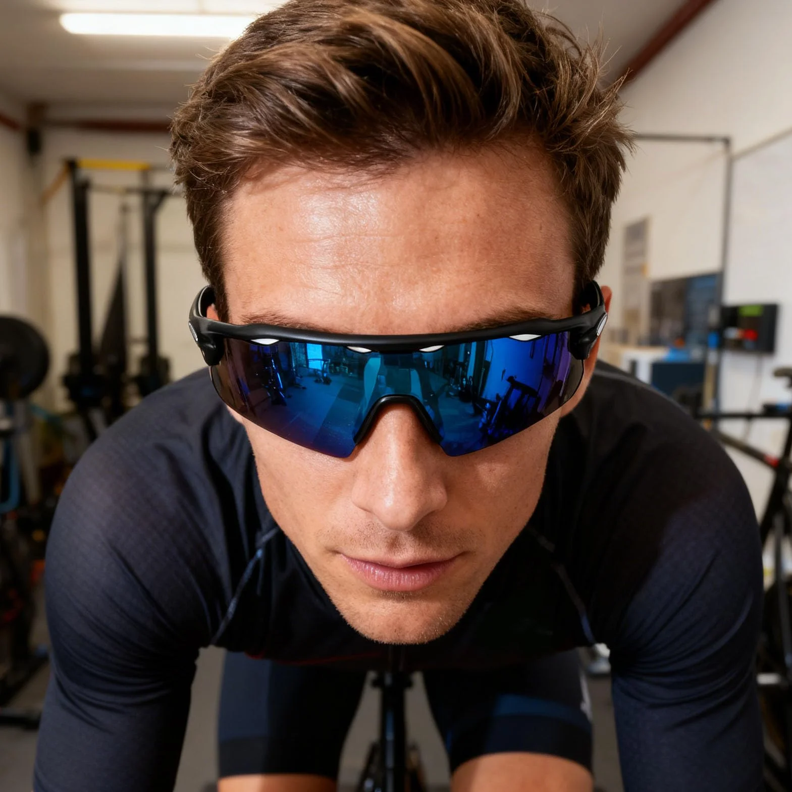 Topiky Lunettes de Soleil Intelligentes de Sport, Lunettes de Cyclisme Bluetooth avec Verres Polarisés, Haut-parleurs de Musique à Oreille Ouverte, de Sport Coupe-Vent,