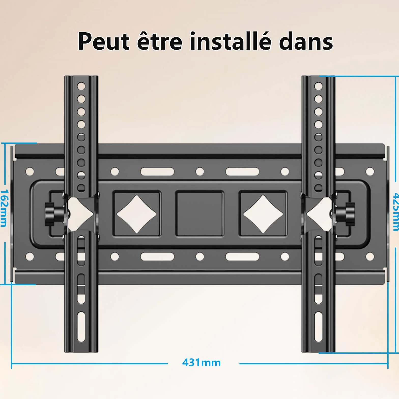 Support Mural TV inclinable pour la Plupart 32 à 68", VESA Jusqu’à 400x400mm et Charge maximale 60 KG, 40 43 50 55 58 60 65 Pouces réglable Rack Mural pour TV,Support TV Mural,TV Wall Mount