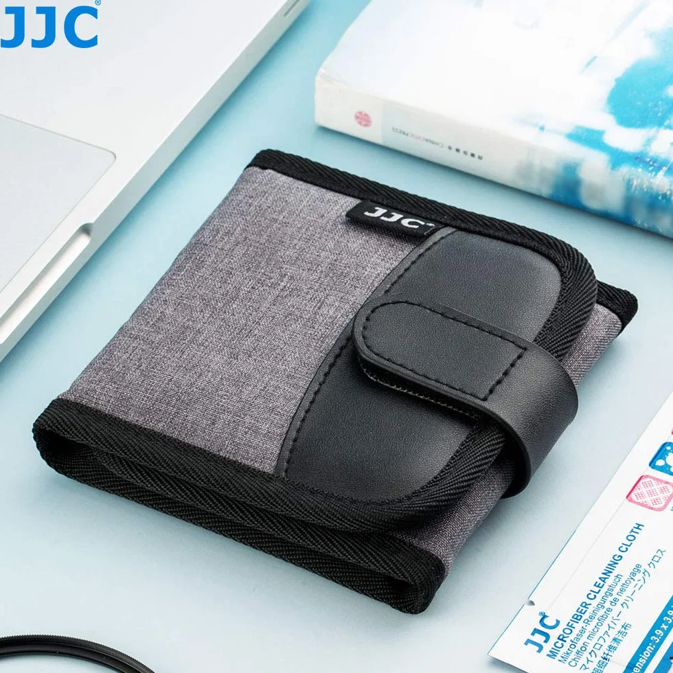 JJC 3 Poche Etui pour Filtre Protecteur Rangement Pliable pour Filtres UV CPL ND jusqu'à 82 mm