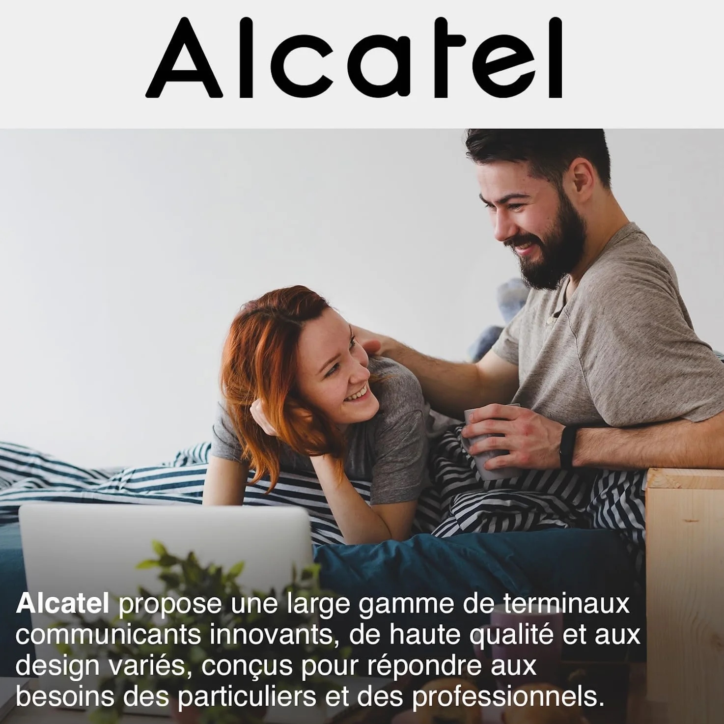 ALCATEL T78 Téléphone Fixe Filaire Grand Écran Alphanumérique Mains Libres Blocage d'Appel Noir