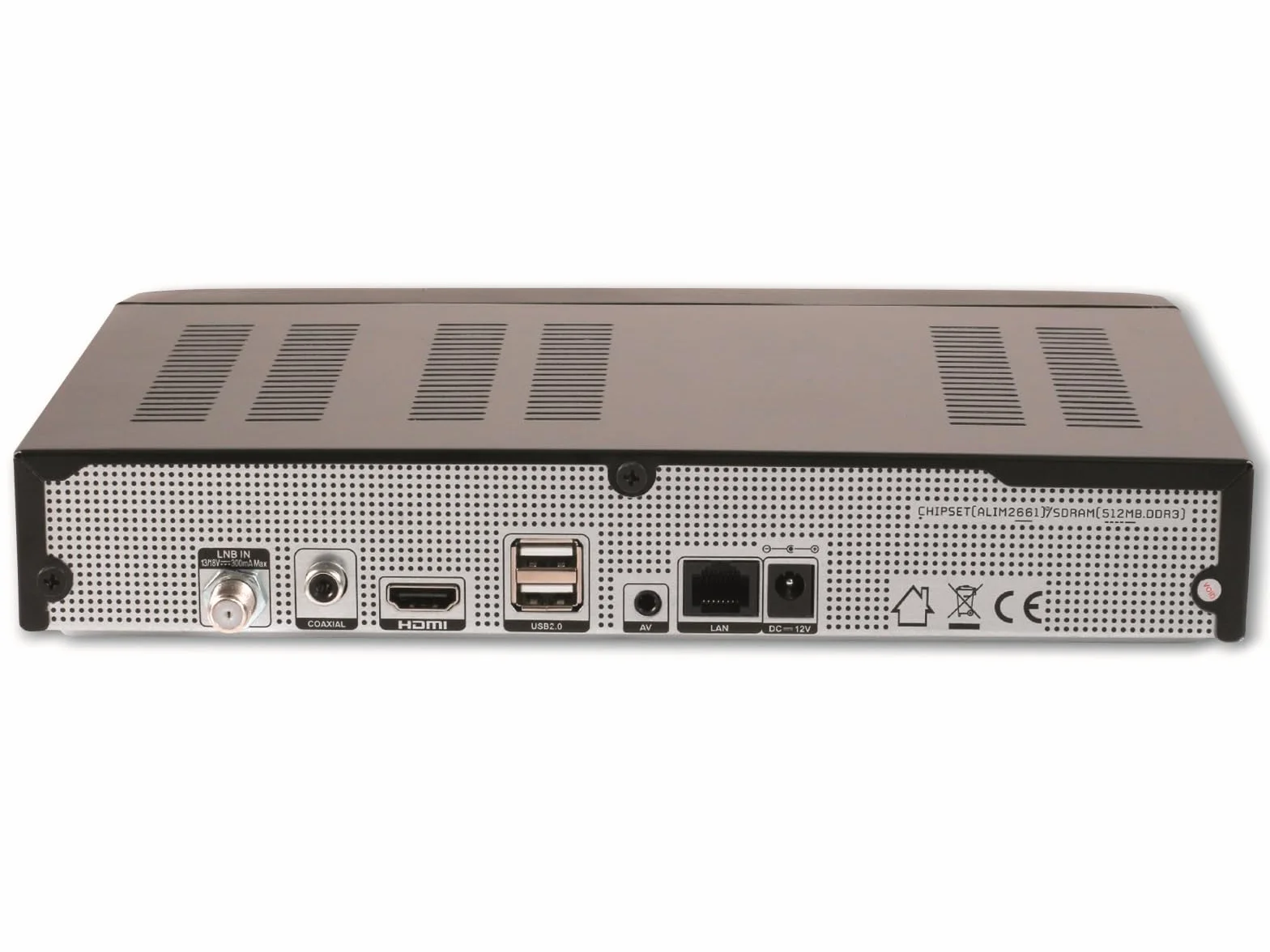Ankaro AVA Récepteur satellite numérique UHD 4K DVB-S2X H.265 avec enregistrement USB noir