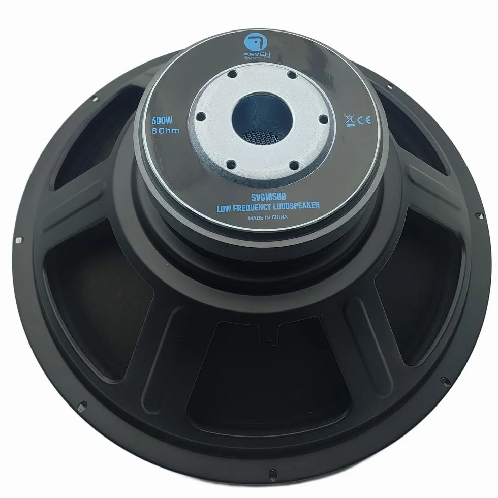 Seven Soundvector SVG18SUB/8 Subwoofer 18 Pouces 46 cm Haut-Parleur Professionnel de Grave Sub-Grave 8 Ohm 600W AES 1200W Programme