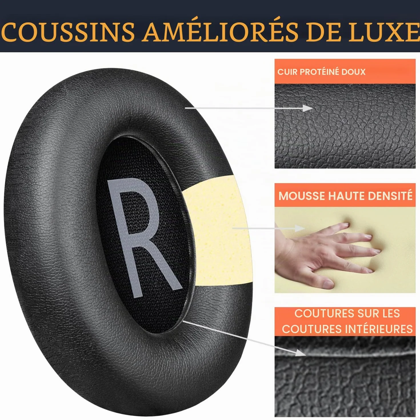 SOULWIT Mousse Coussinet de Remplacement pour Bose 700 NC 700 NC700 Casque