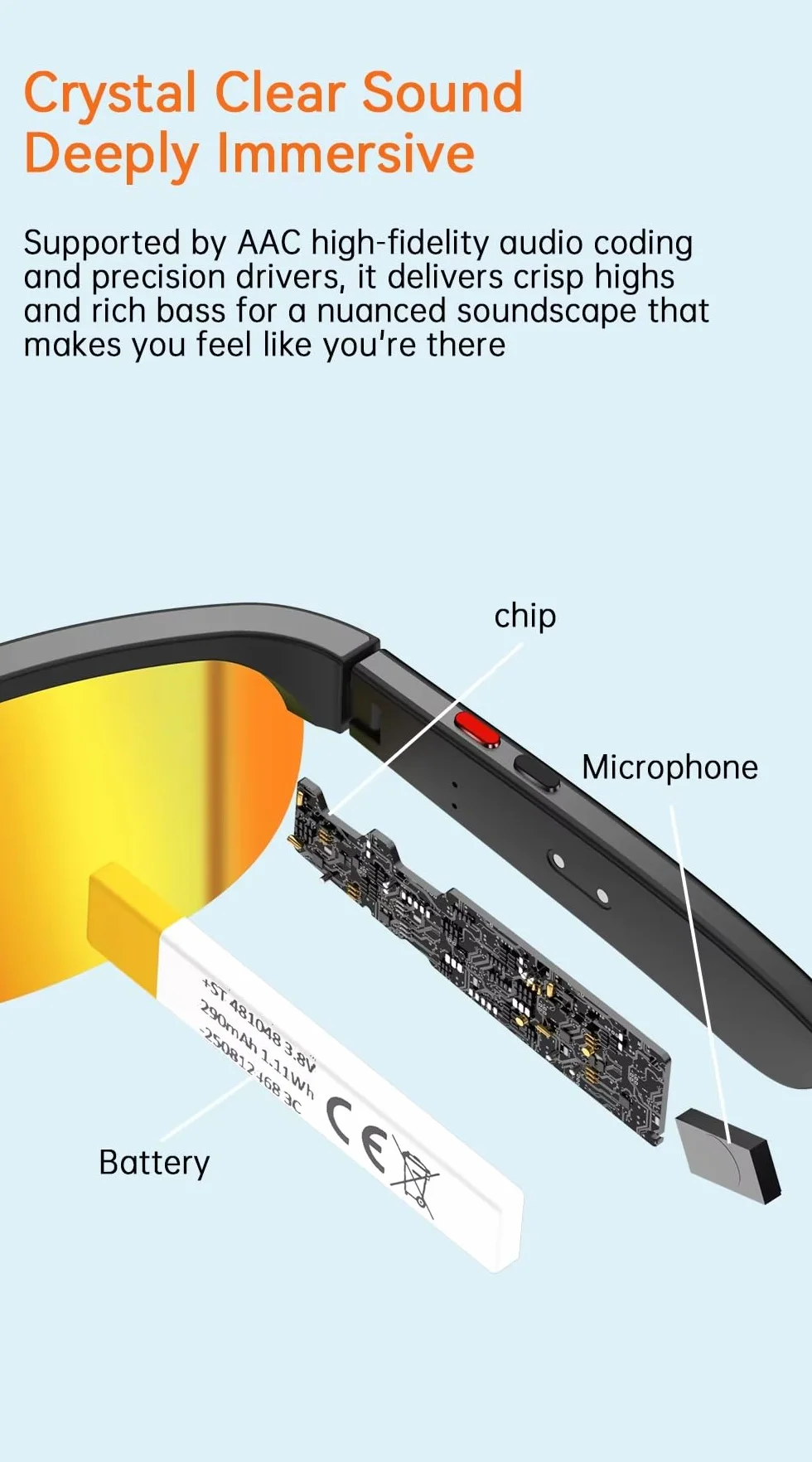 Générique 2026 Lunettes Smartglasses AI Caméra Full HD 290mAh Haute AutonomieProtection UV, Bluetooth, Musique, Traduction