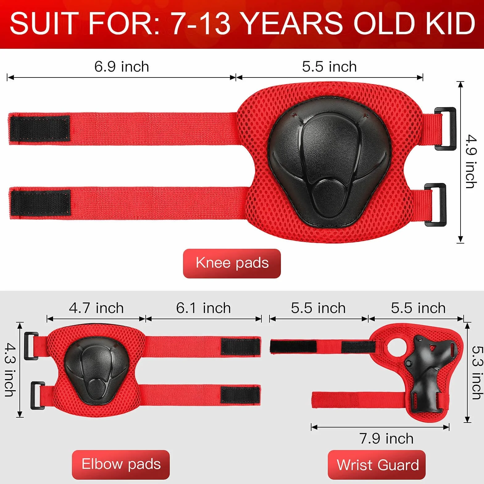 Protections pour Enfants Patins en Ligne Genouillères 3-8 Ans