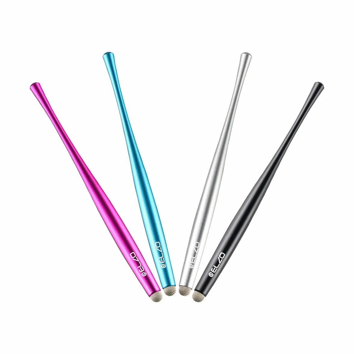 ELZO Stylo Tactile 4 pièces avec 6 Fibres de Remplacement pour iPad Android iPhone Samsung