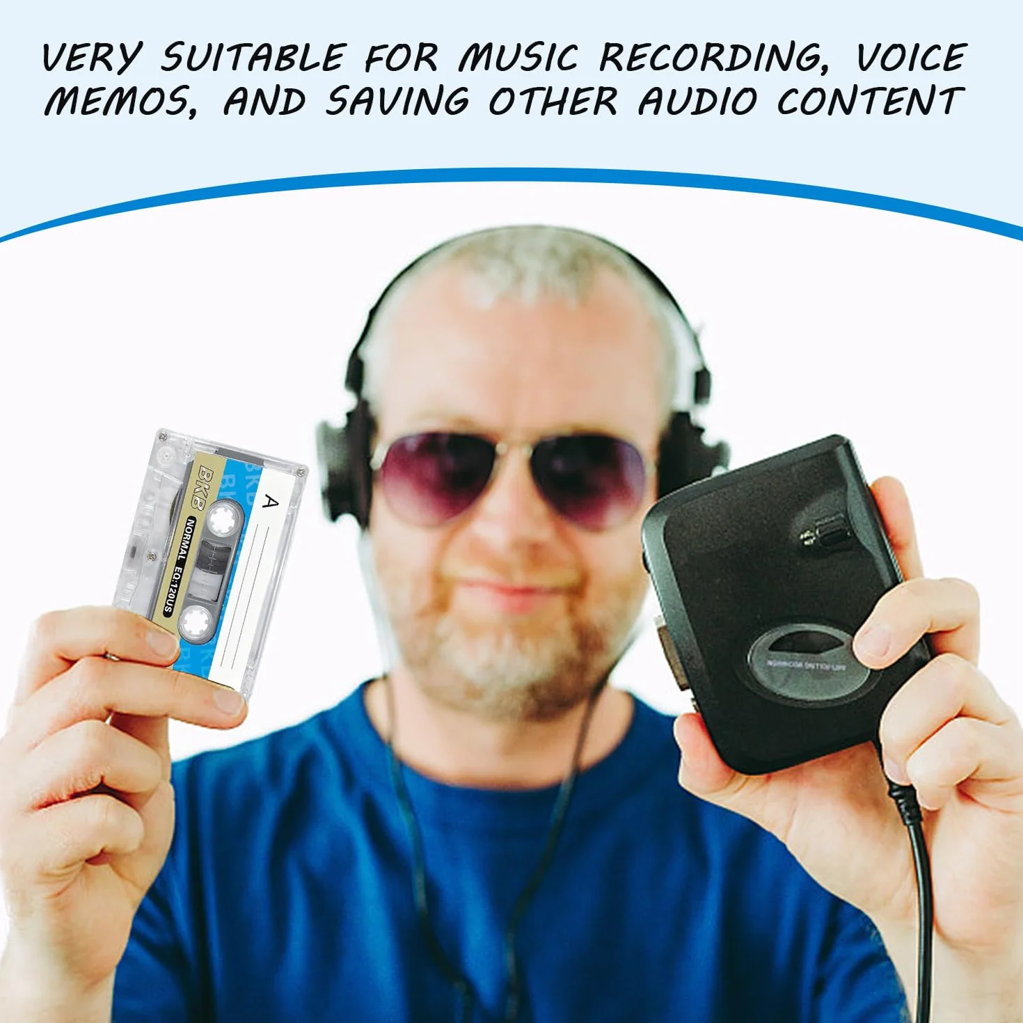 Pack De 5 Cassettes Vierges Audio pour Enregistrement, Accessoires Lecteur