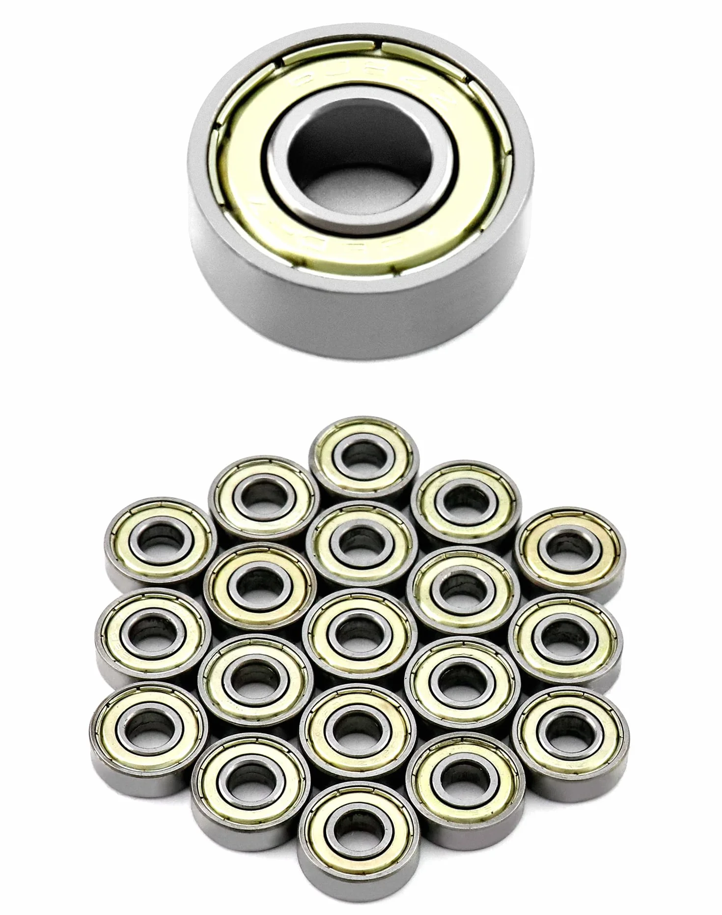 QWORK 20 pièces 608zz roulements à billes 8 mm x 22 mm x 7 mm pour planches à roulettes