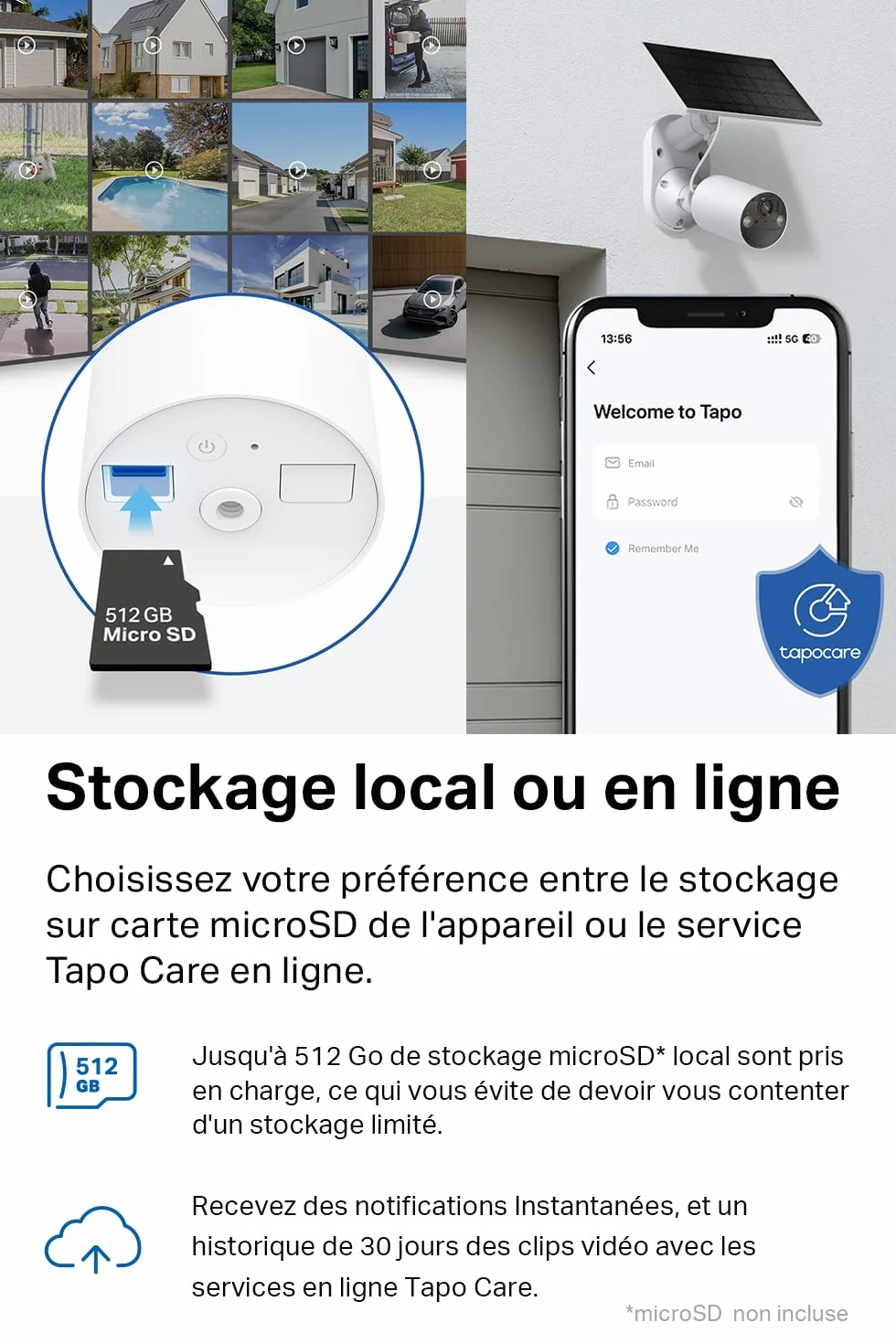 Tapo C410 KIT 2K(3MP) Caméra de Surveillance WiFi Extérieure sans Fil Solaire, IP65 Etanche