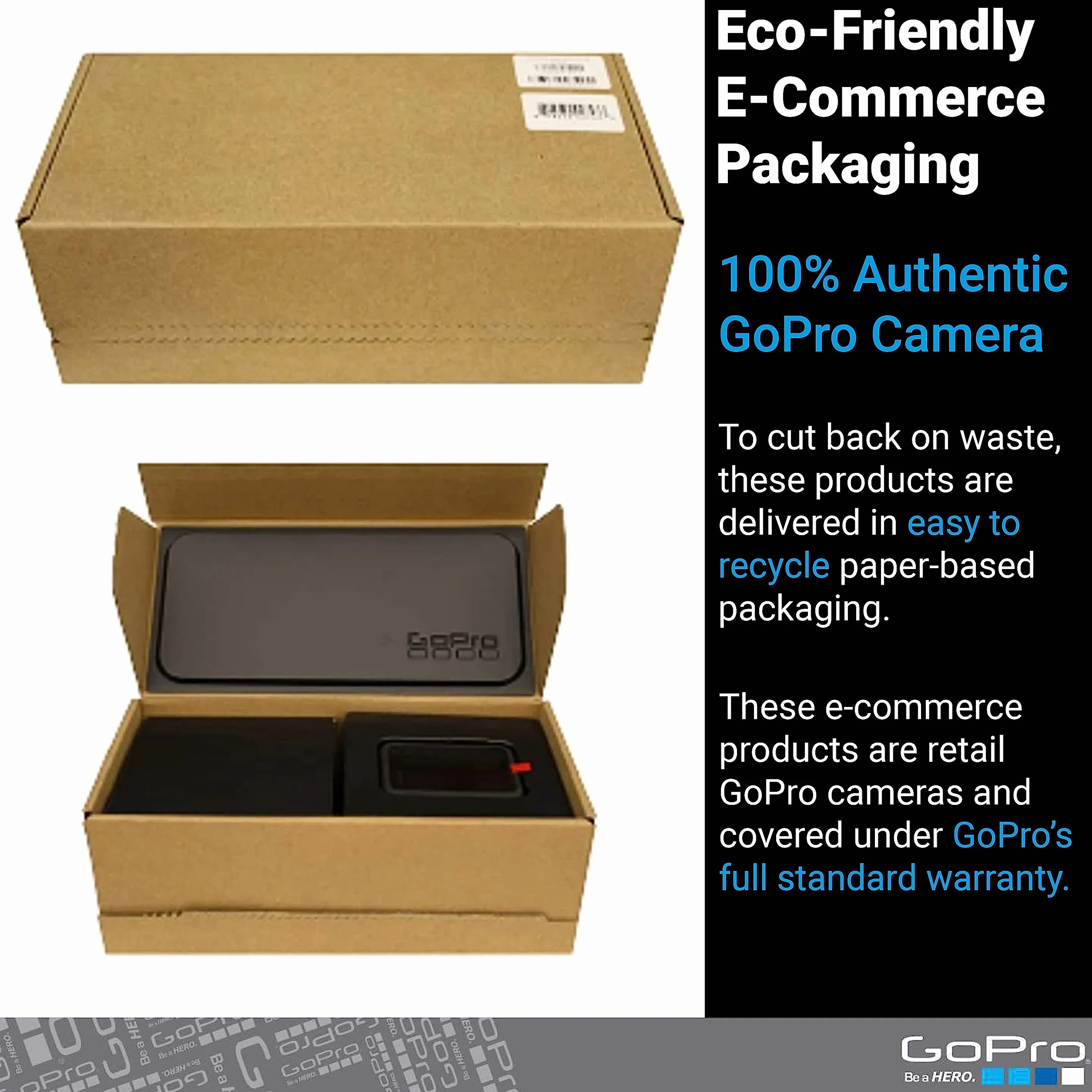 GoPro HERO11 Black - Emballage E-Commerce - Caméra d'action étanche avec vidéo Ultra HD 5,3K60, photos 27MP, capteur d'image de 1/1,9 pouces, Live-Streaming, Webcam, Stabilisation (Reconditionné)