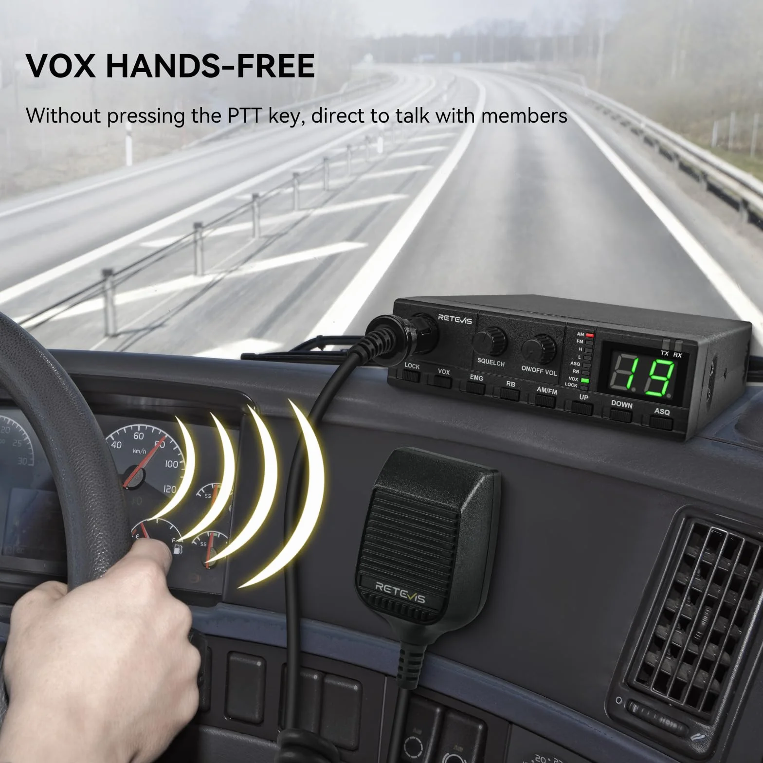 Retevis MB62 Radio Mobile AM/FM VOX Camionneurs