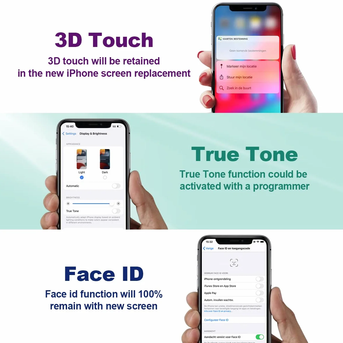 Dinow Écran Tactile de Rechange pour iPhone 11 d'écran LCD 6,1"(Noir) iphone 11 Ecran Tactile Digitizer Assembly +Kit De Réparation Complet Modèle: A2111, A2223, A2221