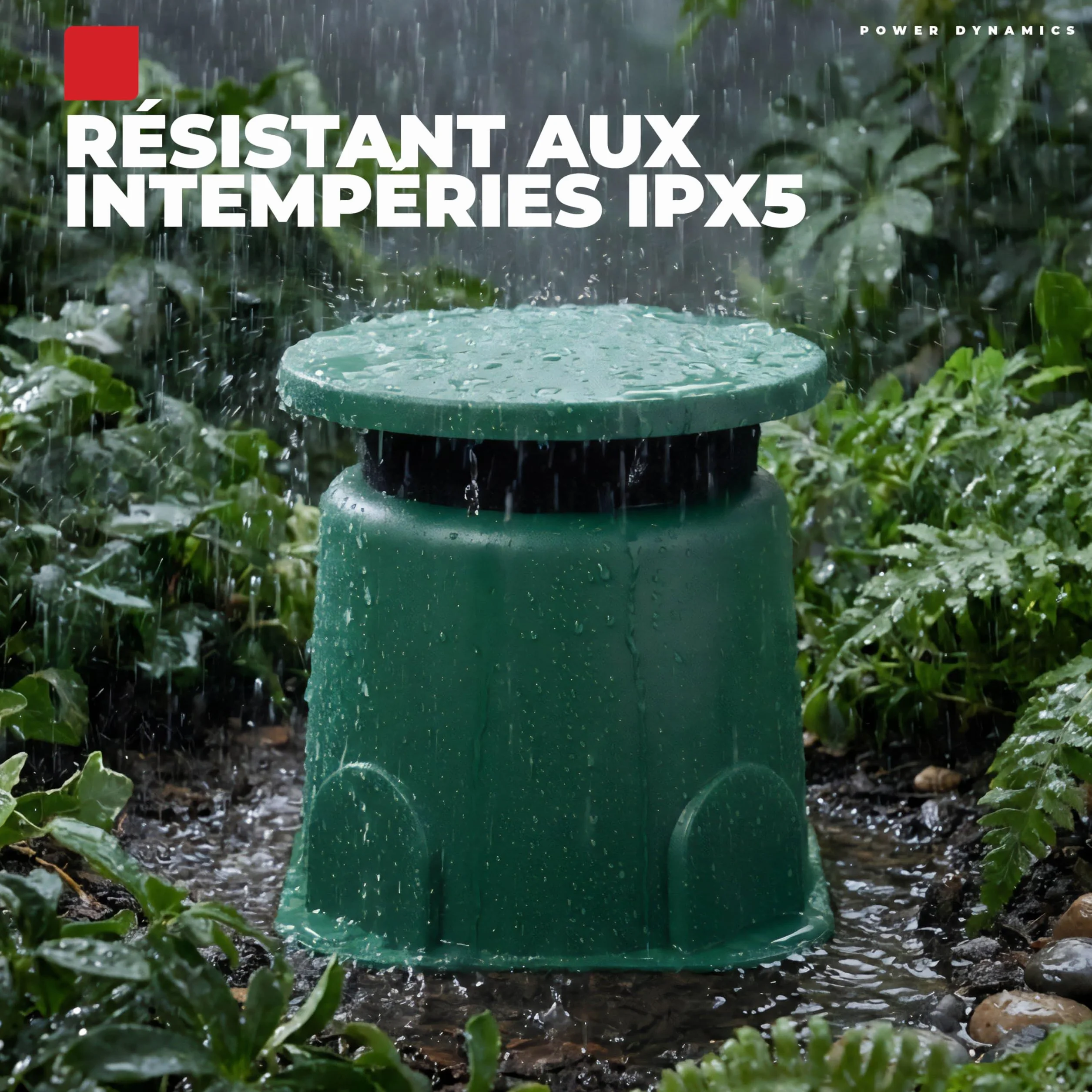 Power Dynamics GS640 - Enceinte Extérieure 100V 40W 6,5″ - Sonorisation Jardin, terrasse & Zones publiques, Installation discrète ou Semi-enterrée