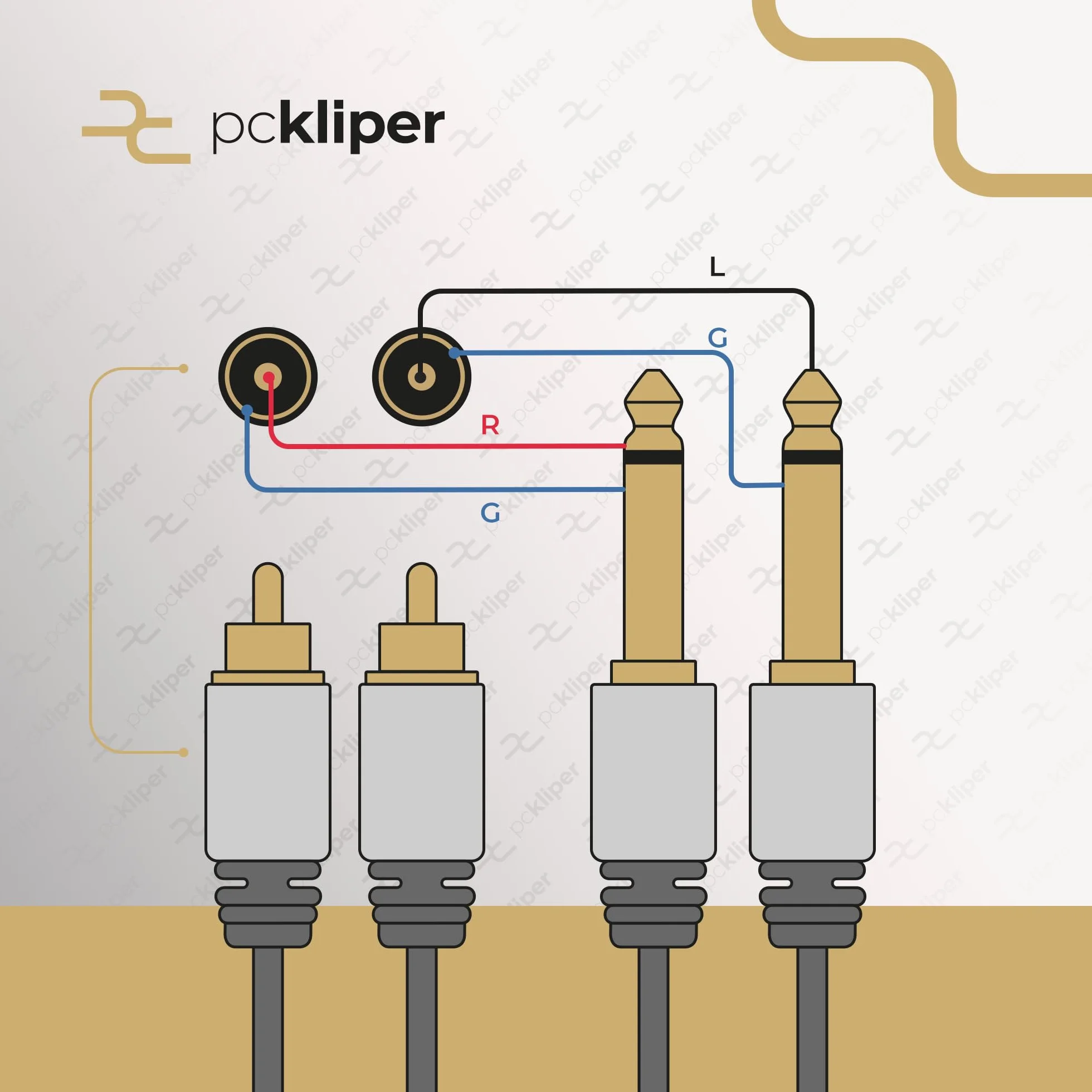 Jack 6.35mm vers RCA Câble 10m double Cinch Mâle vers 2x Jack 6.35 Connecteur Adaptateur
