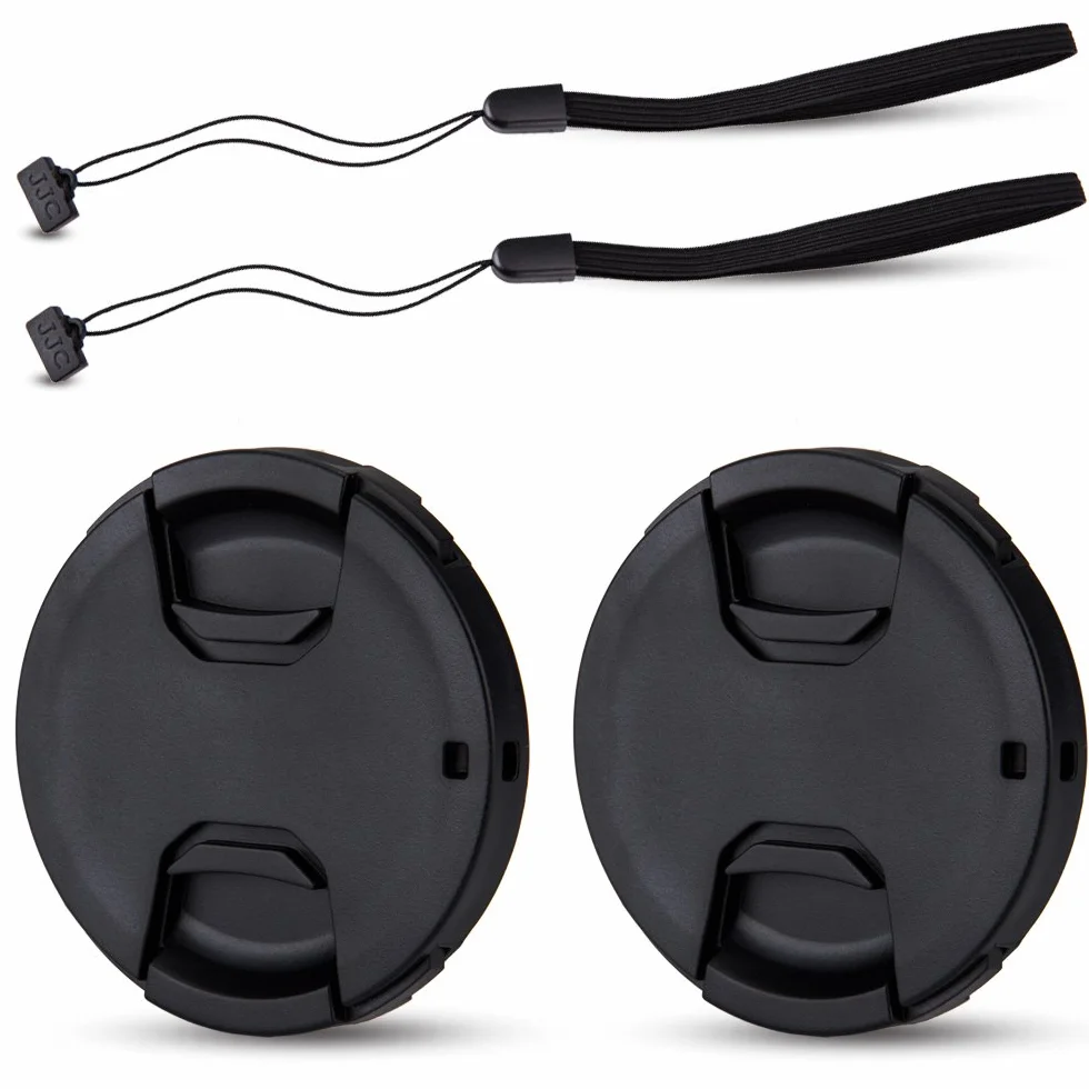 JJC 52mm Bouchons d'objectif 2 Pack Snap on Capuchon Cache Objectif pour Appareils Photo Canon Nikon Olympus Sony Fujifilm remplacer Nikon LC-52
