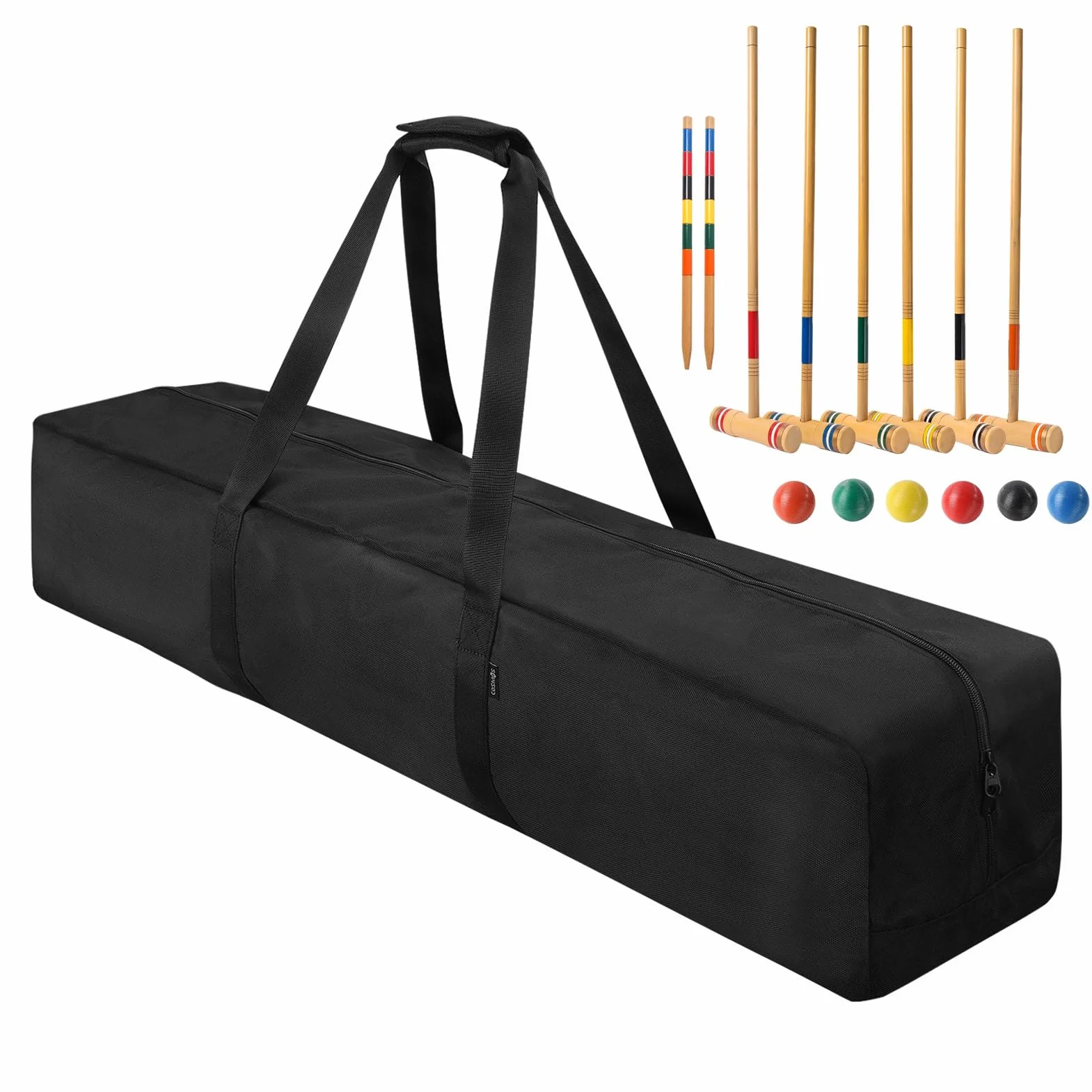 Sac de croquet – Sac de transport d'équipement de sport robuste, grande poignée pour pelouse en plein air
